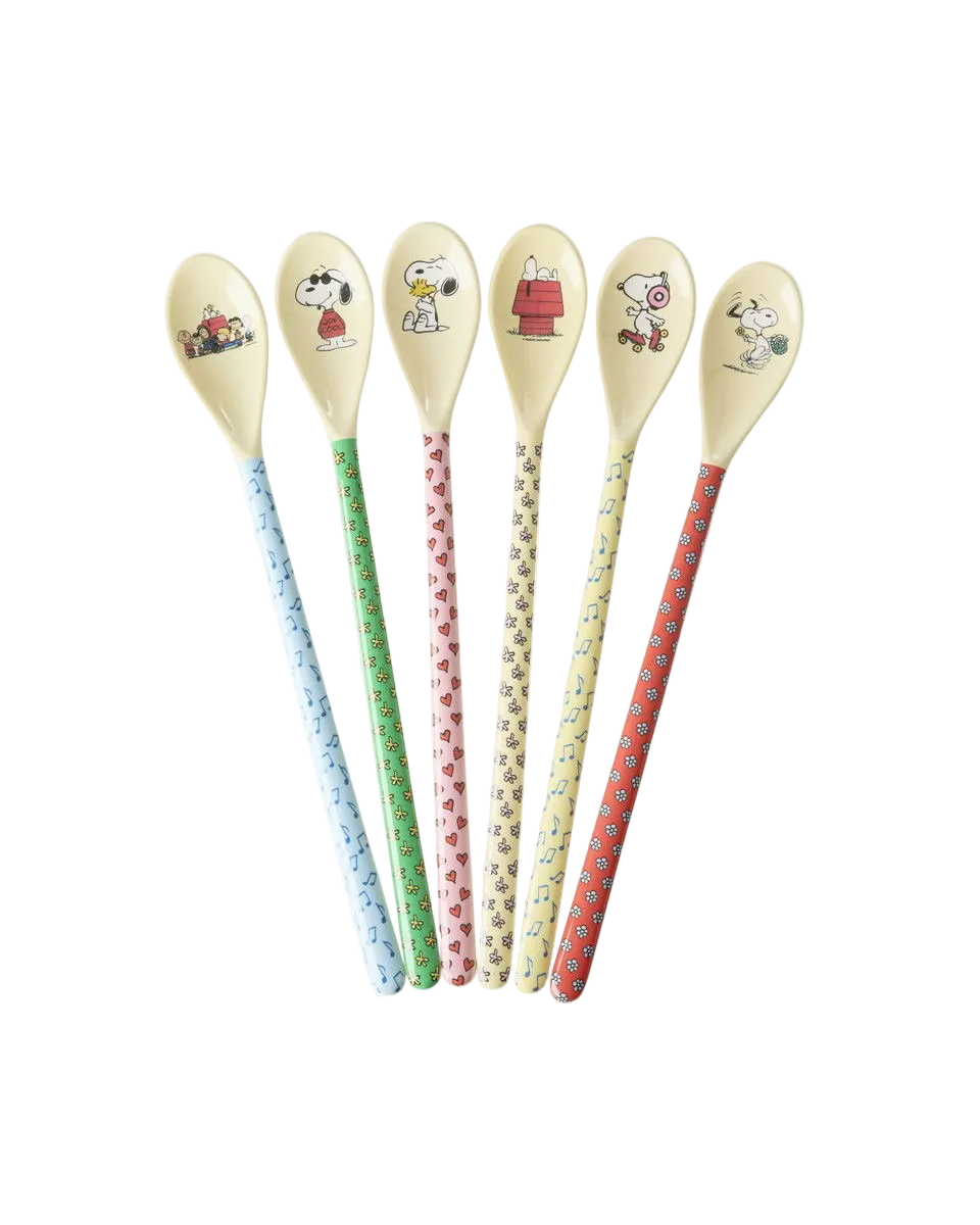 Melamine Latte Spoons - Snoopy...Set of 6 Spoons