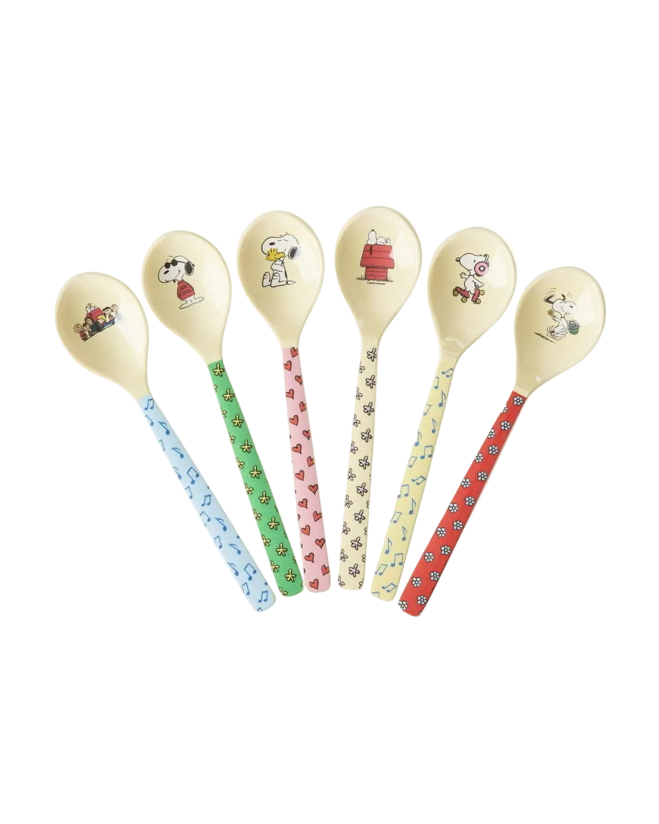 Melamine Teaspoon - Snoopy...Set of 6 Spoons -
