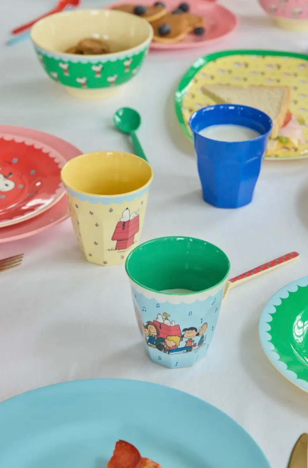 Melamine Cup with Snoopy Print - Soft Blue - 8.45 oz -