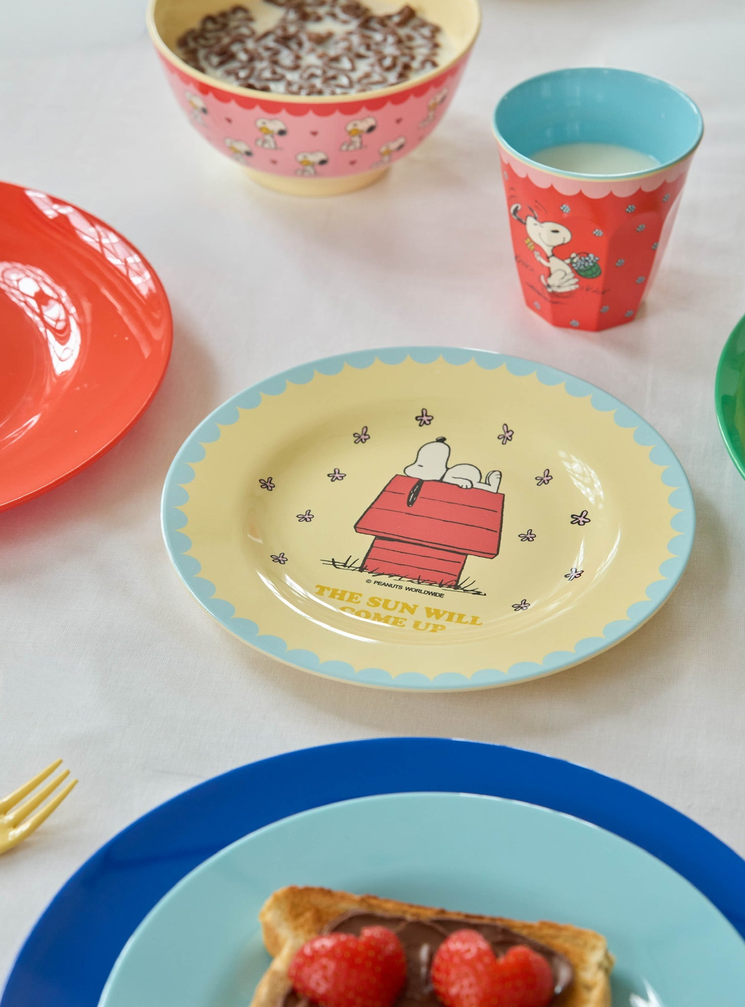 Melamine Cup with Snoopy Print - Red - 8.45 oz -