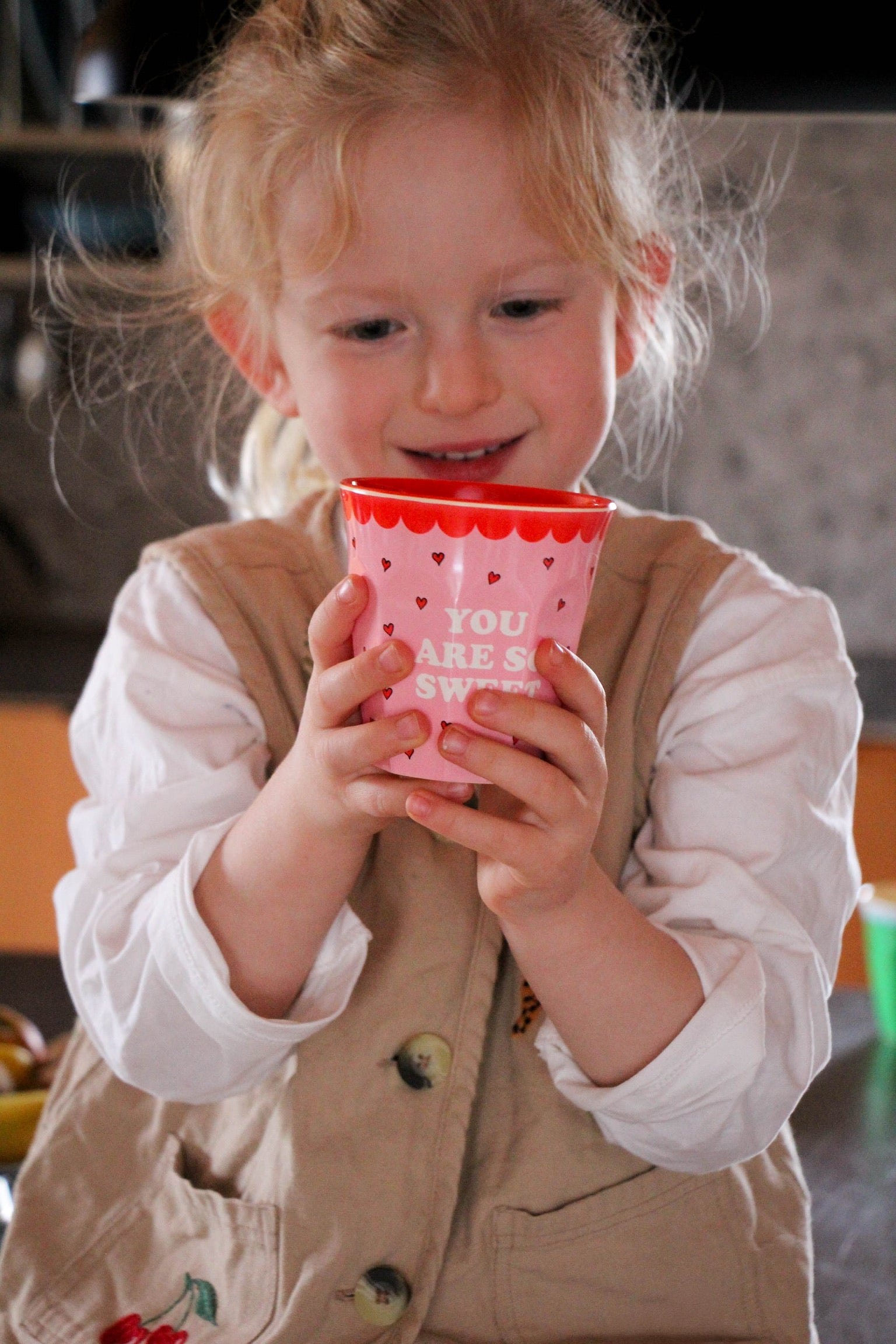Melamine Cup with Snoopy Print - Medium - Pink - 8.45 oz -