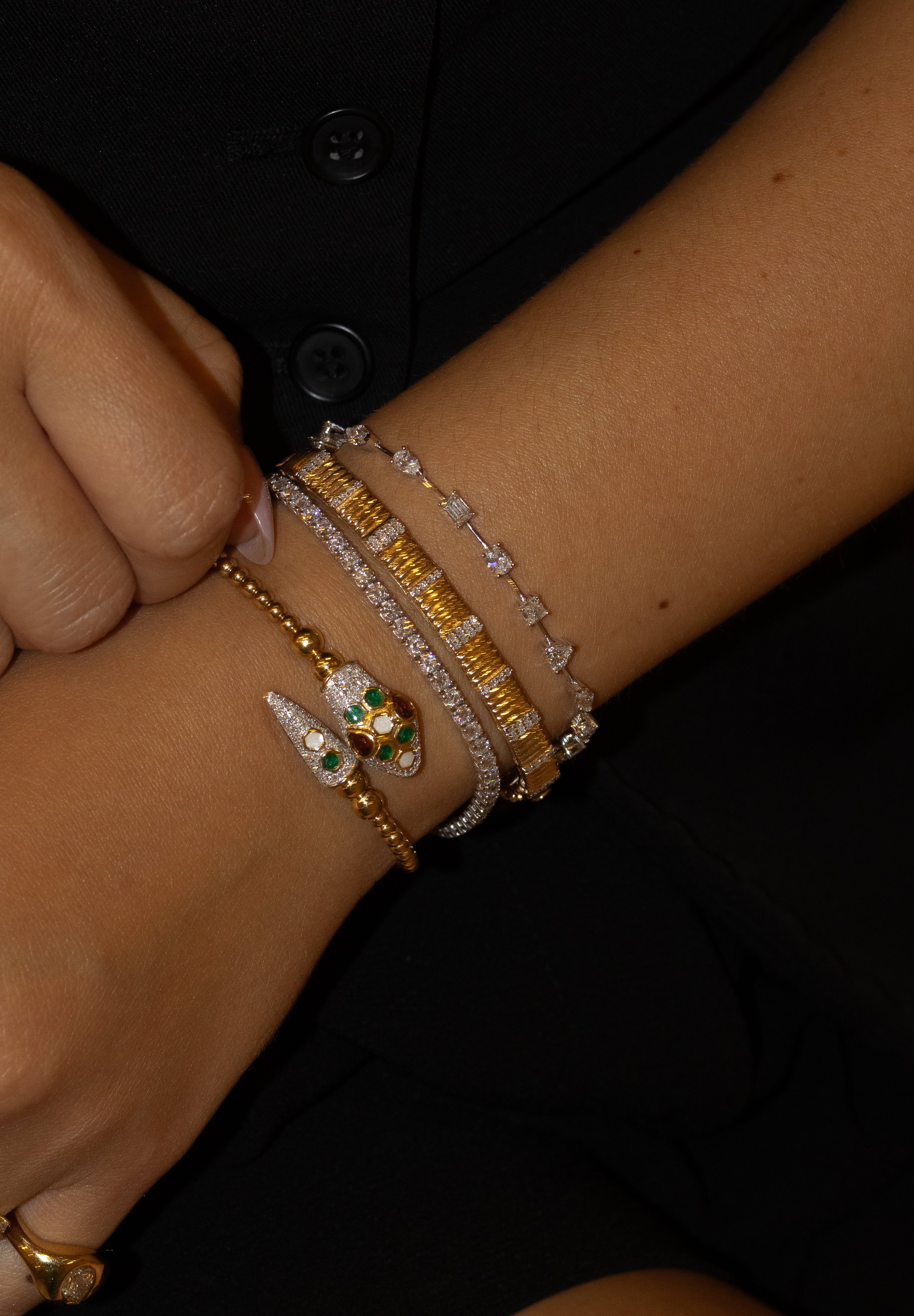 Gold Diamond Lab Grown Classic Tennis Bracelet