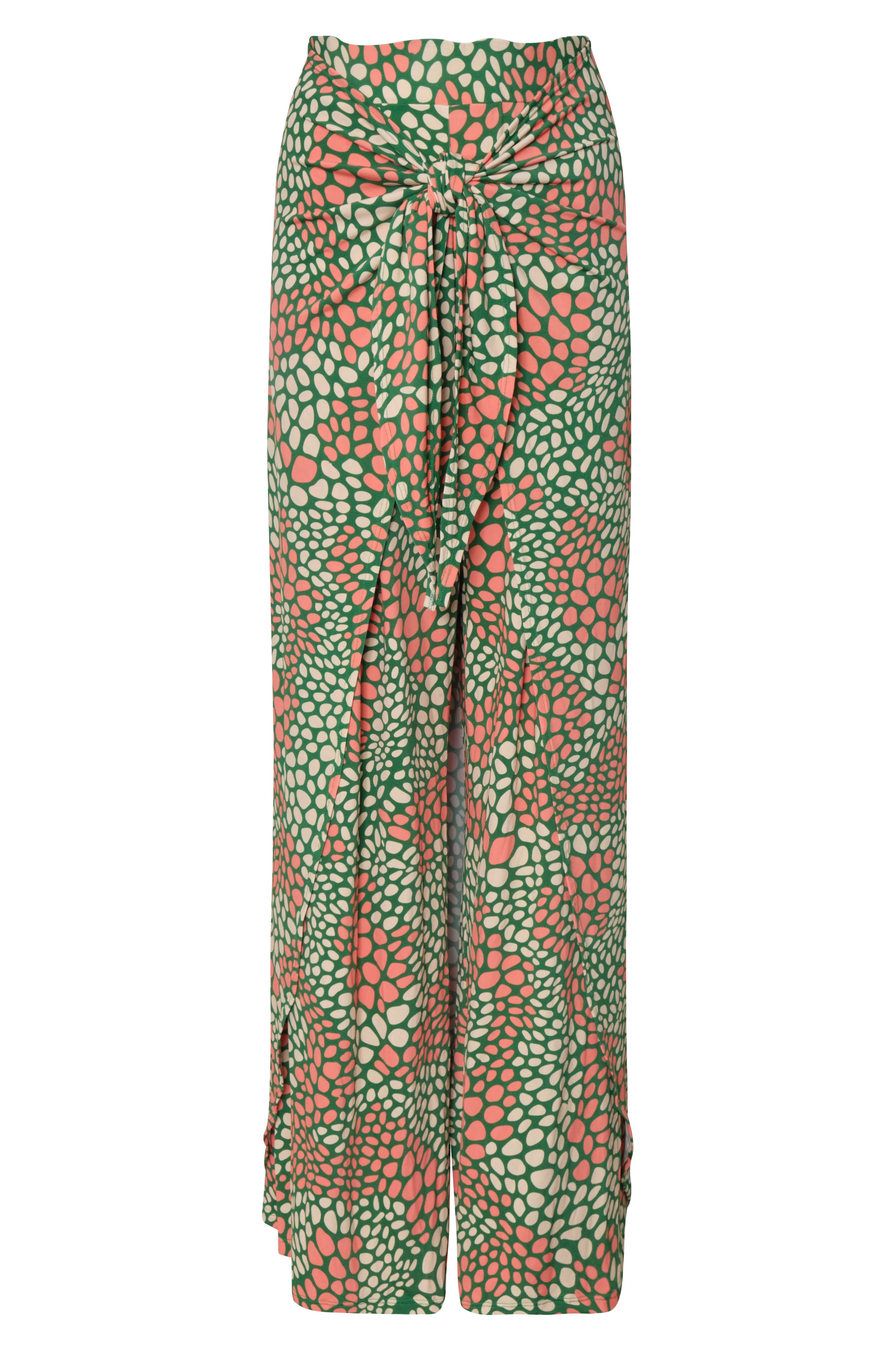 La Bamba Jersey Pants / Green Peach Animal Print