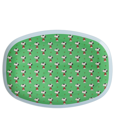 Rectangular Plate with Snoopy Print - Green -
