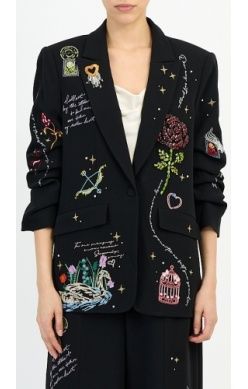 CINQ A SEPT | STARRY SCRIBBLE KELSA BLAZER