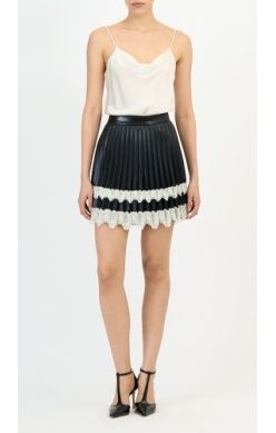 CINQ A SEPT | VEGAN LTHR LANEY SKIRT