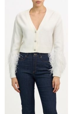 CINQ A SEPT | BRIA FEATHER CARDI