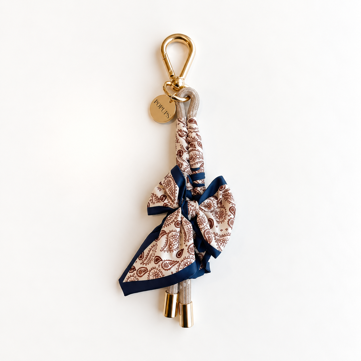SCARF KEYCHAIN TAUPE