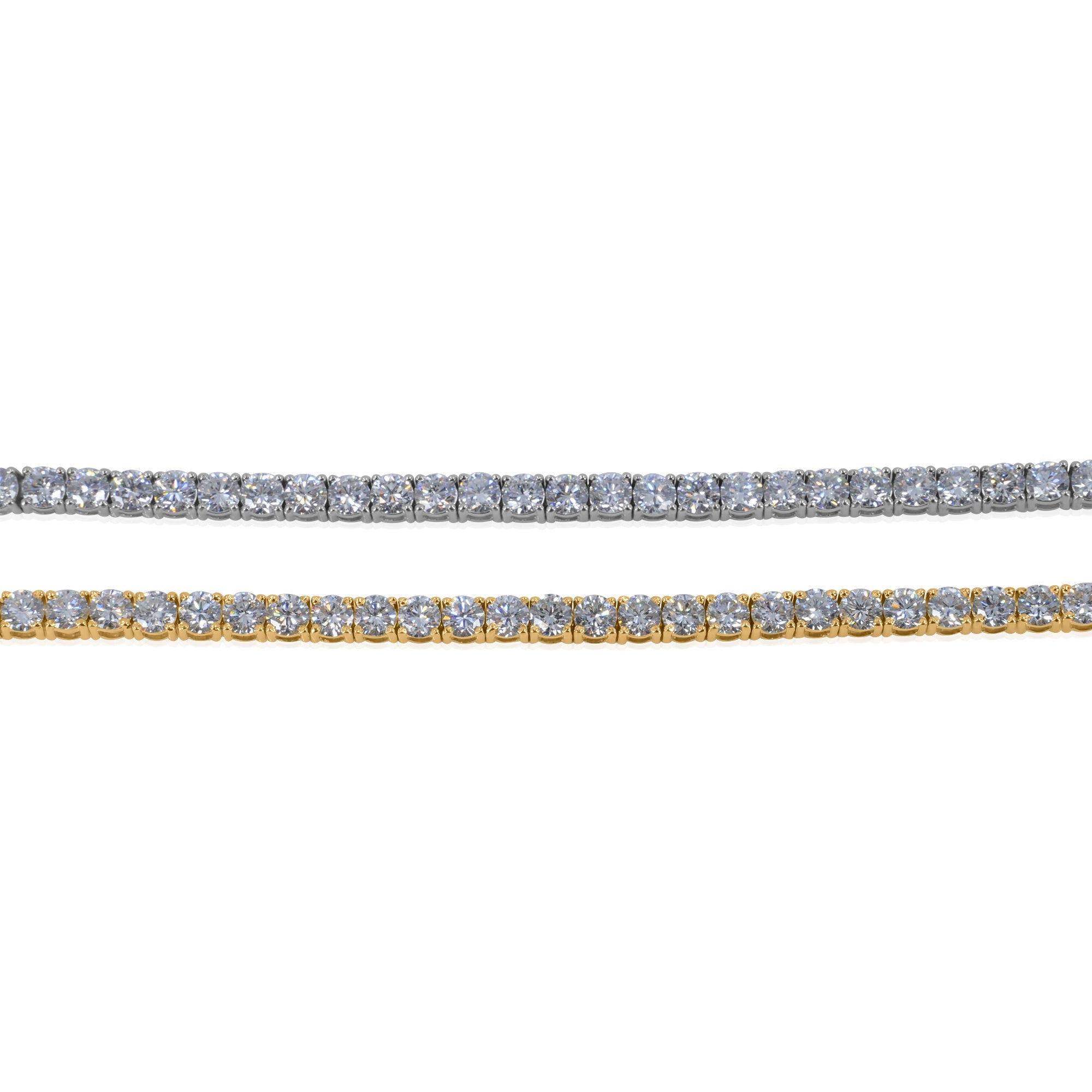 Gold Diamond Lab Grown Classic Tennis Bracelet
