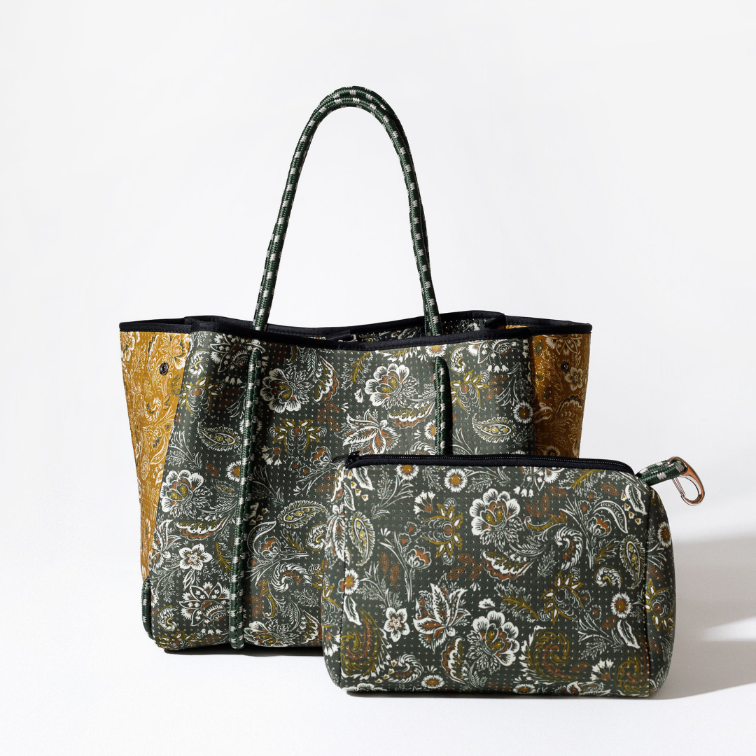 PAISLEY FOREST SET - EVERYDAY TOTE AND POUCH