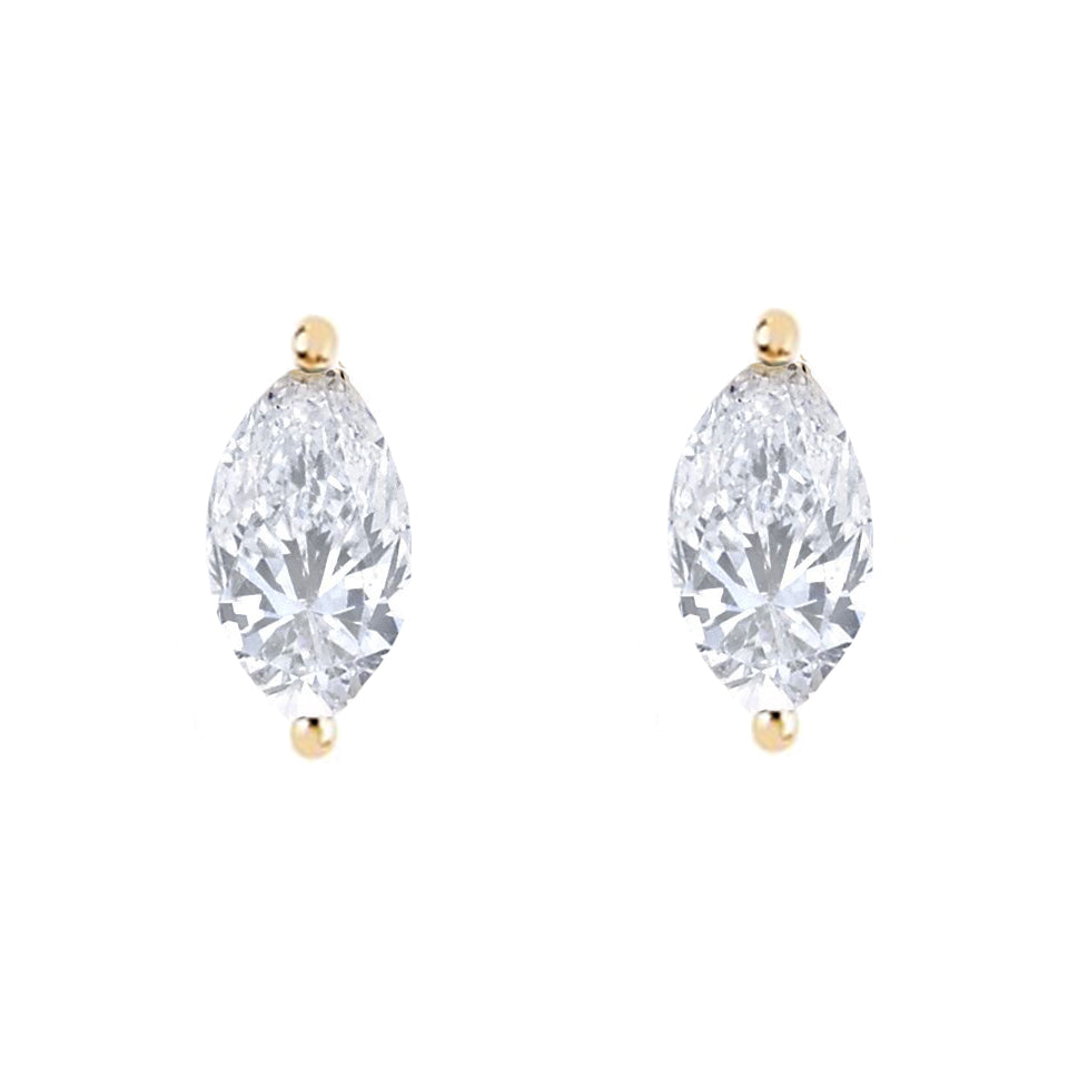 Diamond Marquise Stud Earring