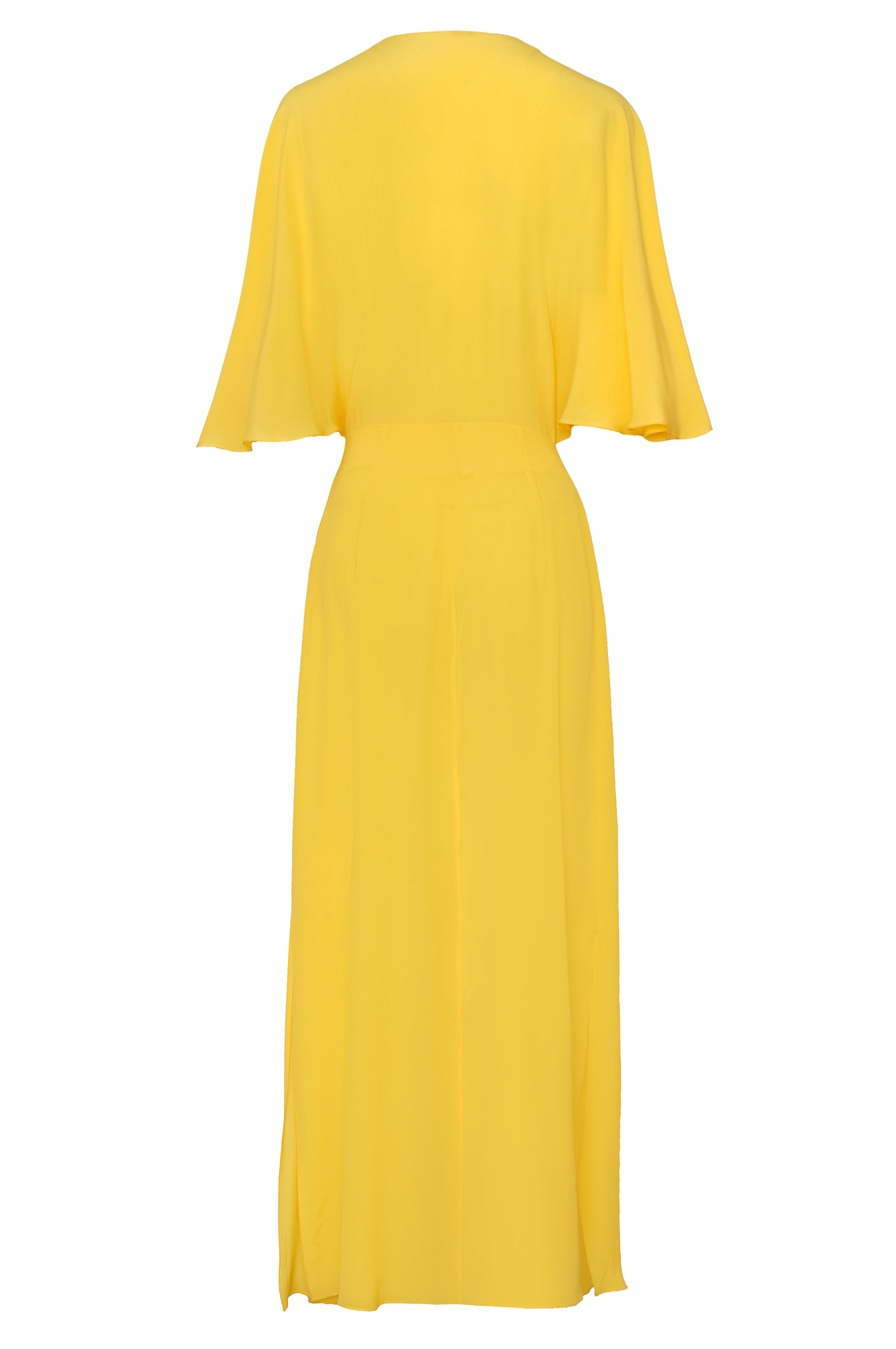 Perla del Sol Silk Midi Dress / Yellow