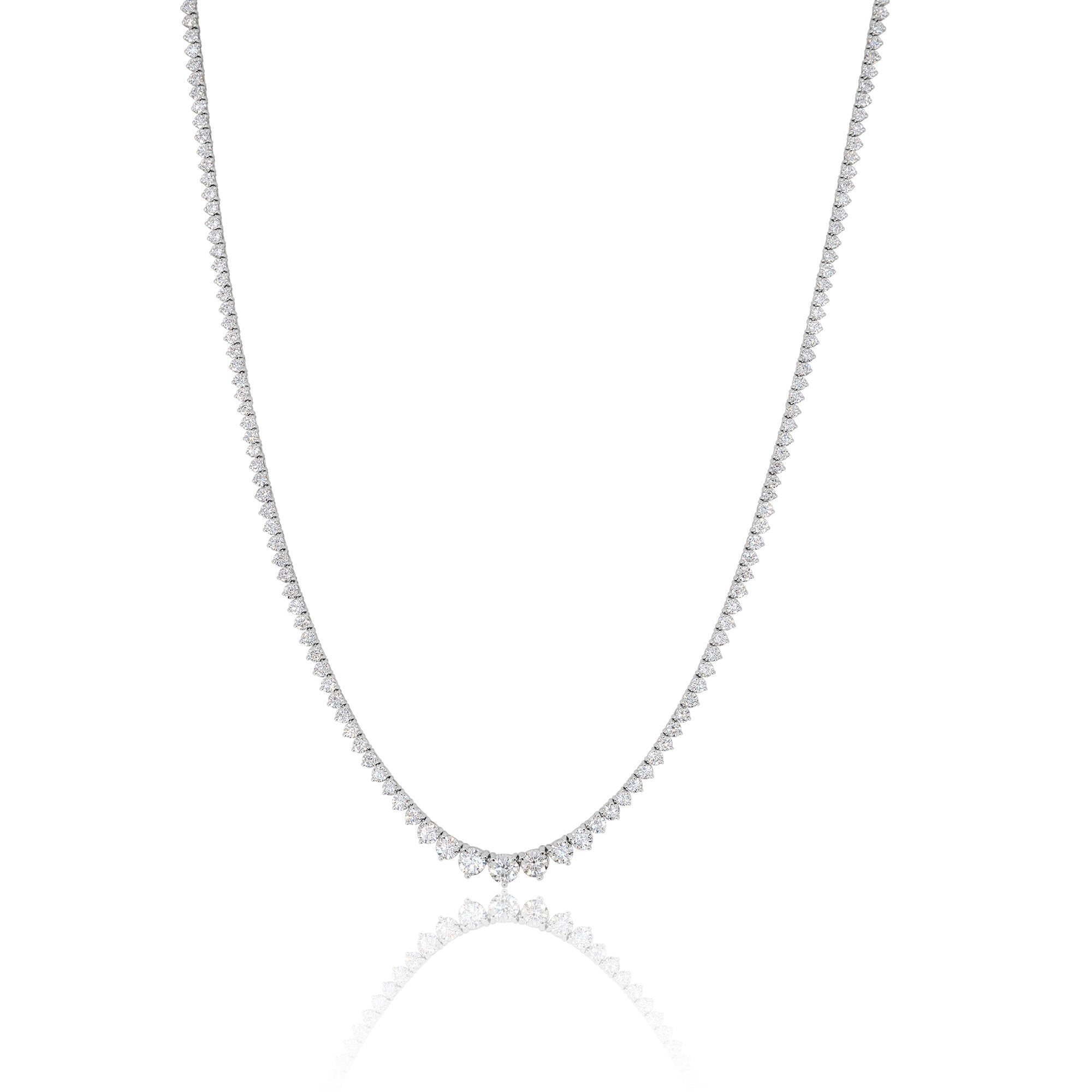 Gold Lab Diamond Small Riviera  Tennis Necklace