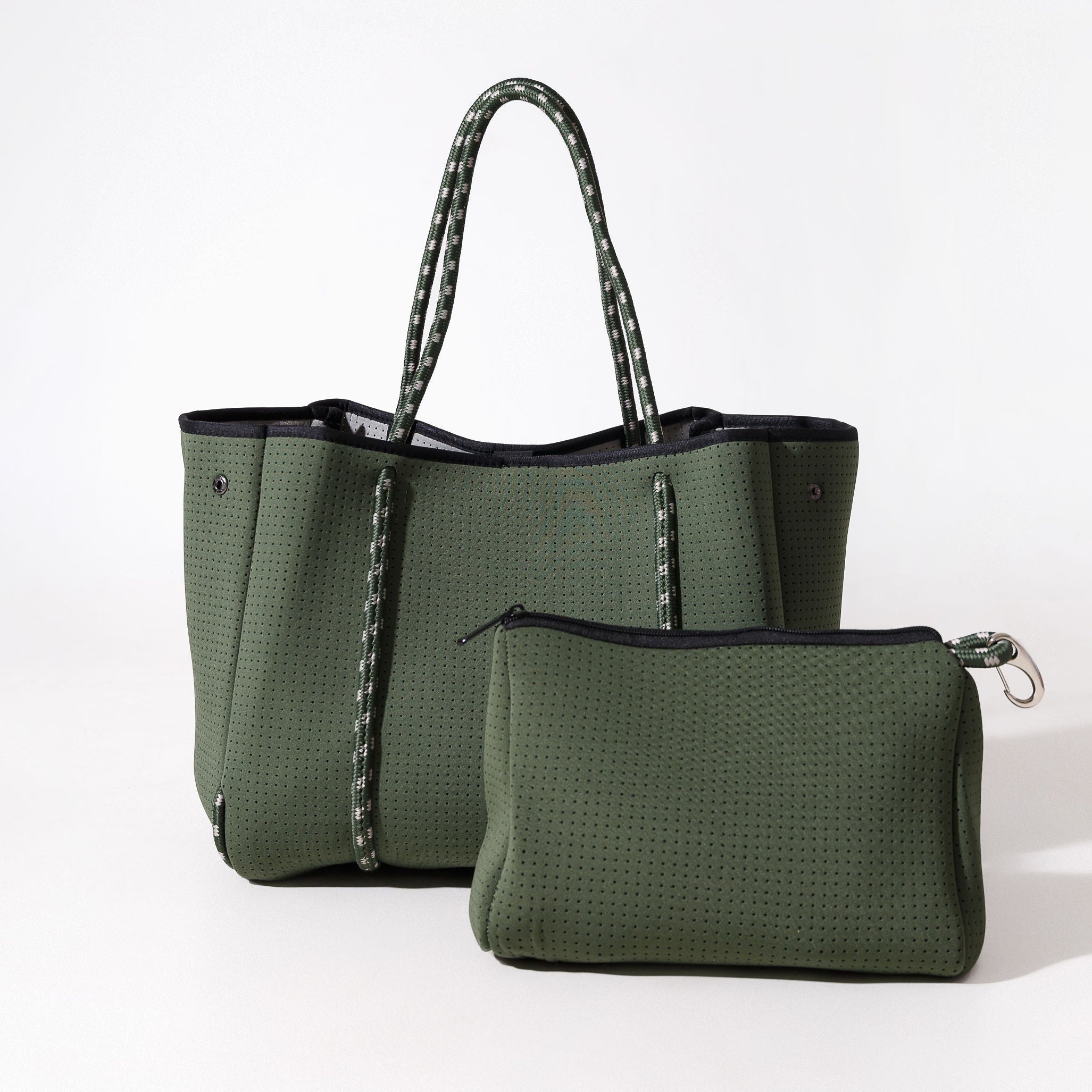 MOSS GREEN BASIC SET - EVERYDAY TOTE AND POUCH