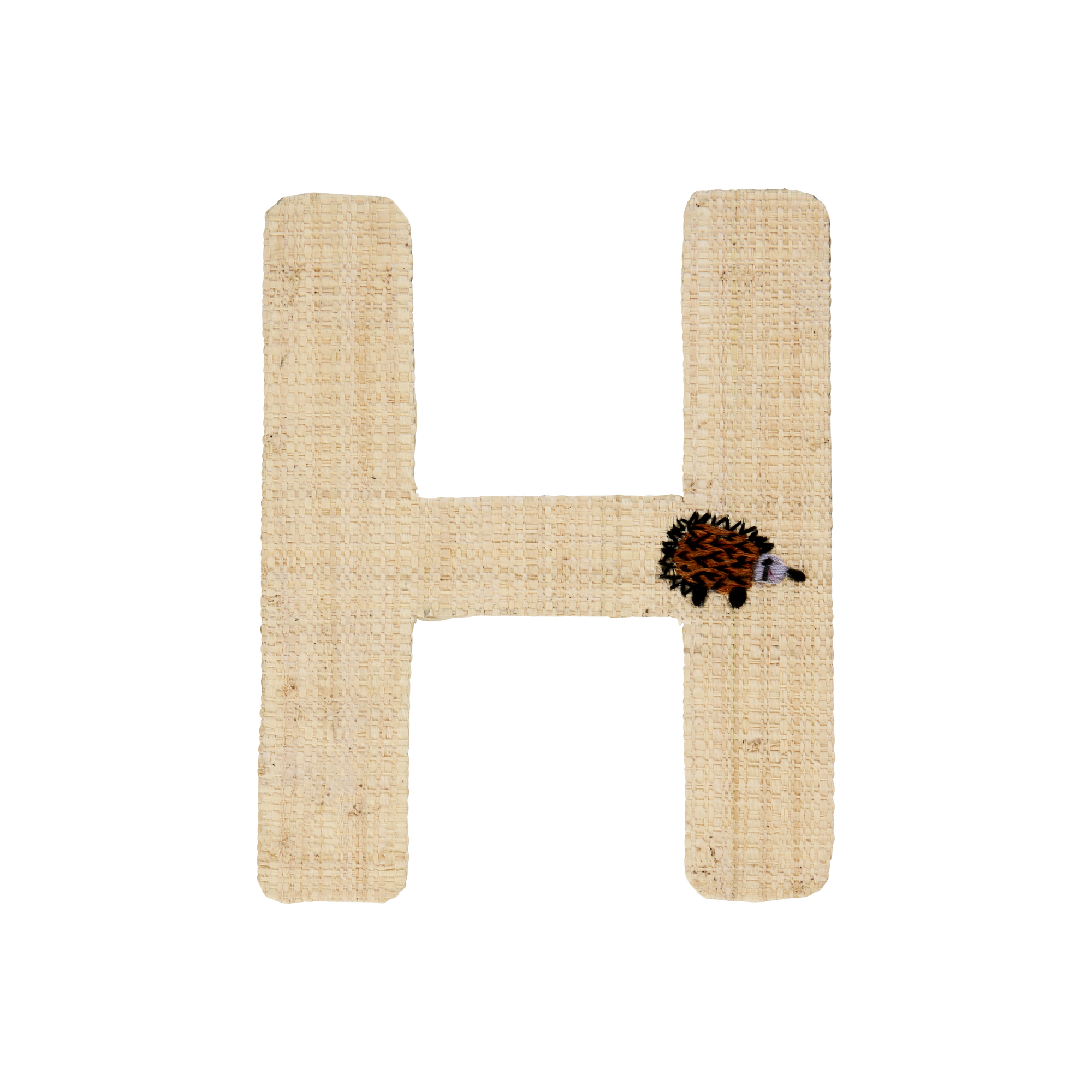One Raffia Letter Sticker | Boy - H