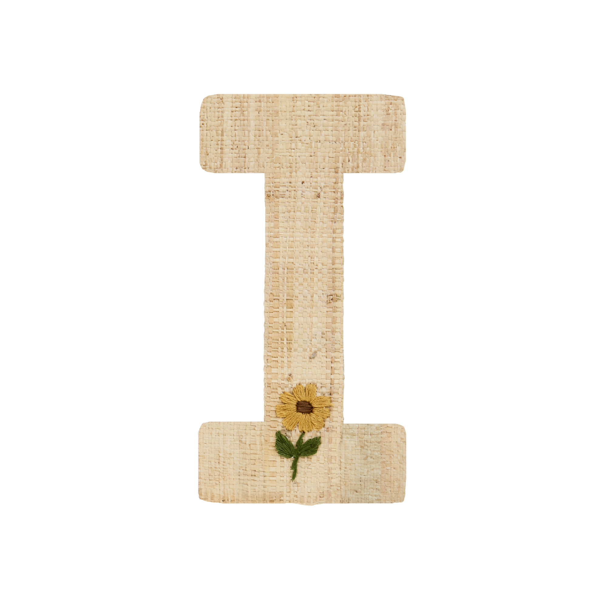 One Raffia Letter Sticker | Girl - I