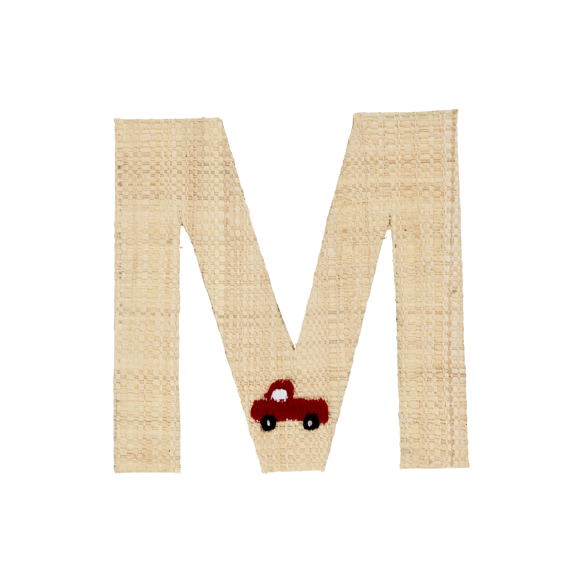 One Raffia Letter Sticker | Boy - M