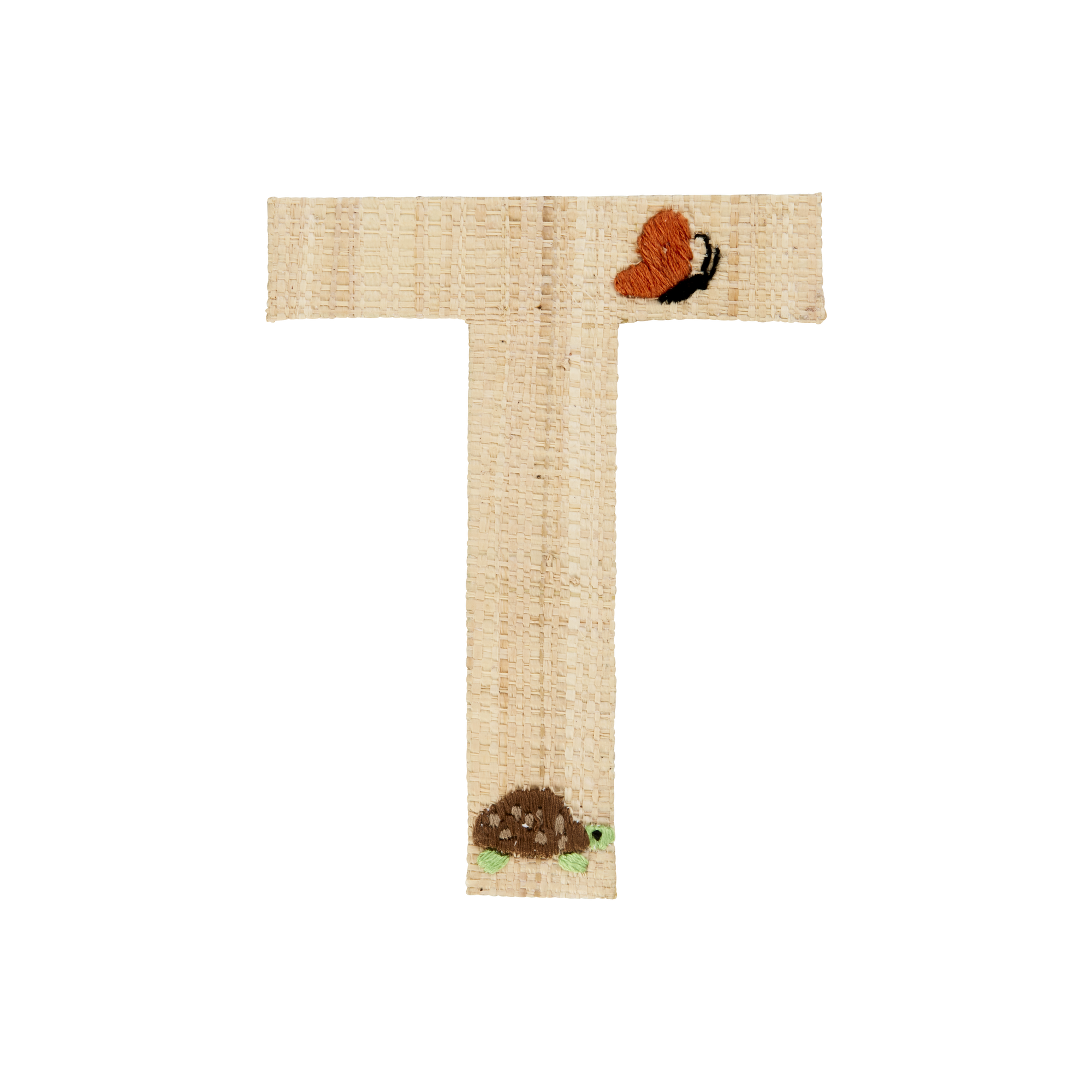 One Raffia Letter Sticker | Girl - T