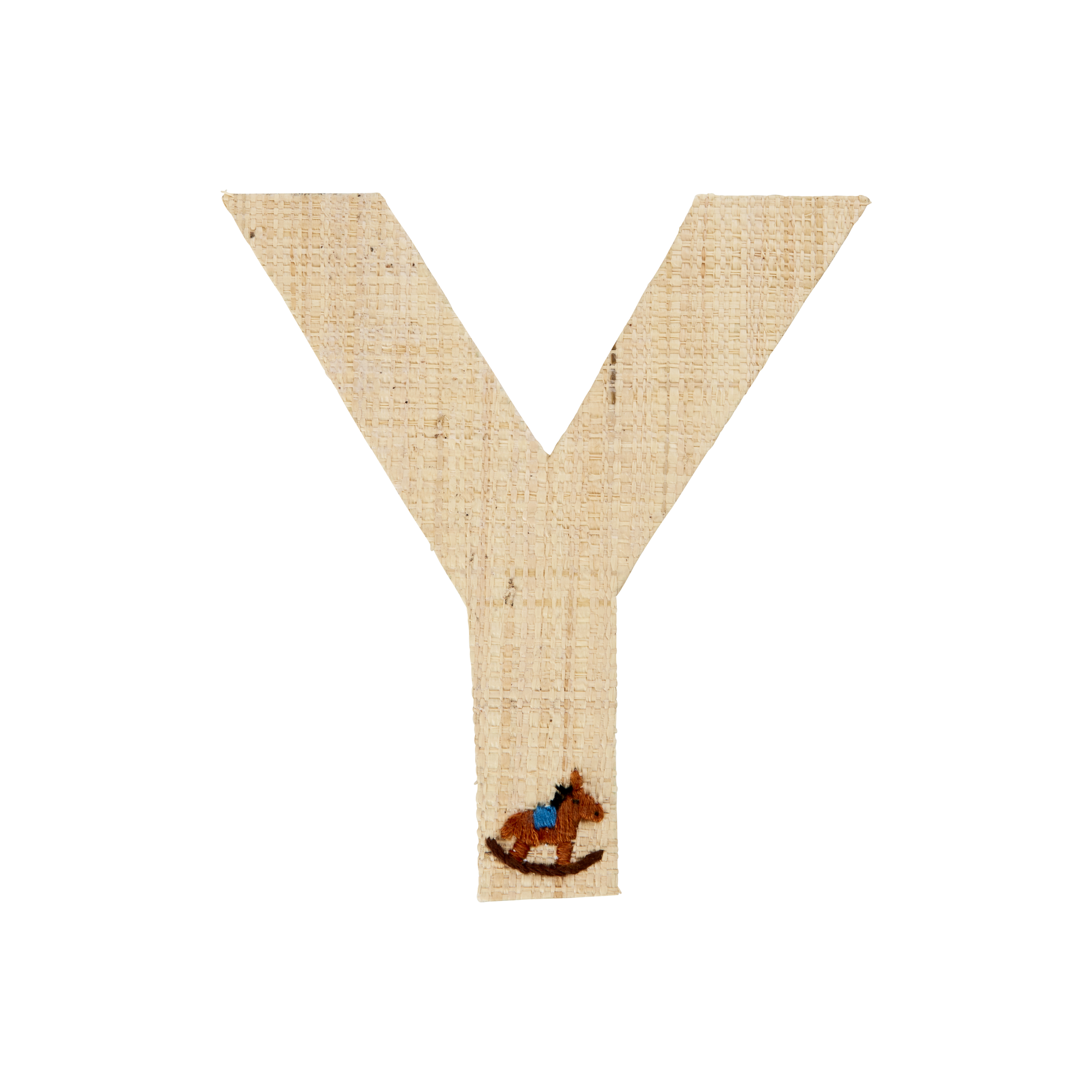 One Raffia Letter Sticker | Boy - Y