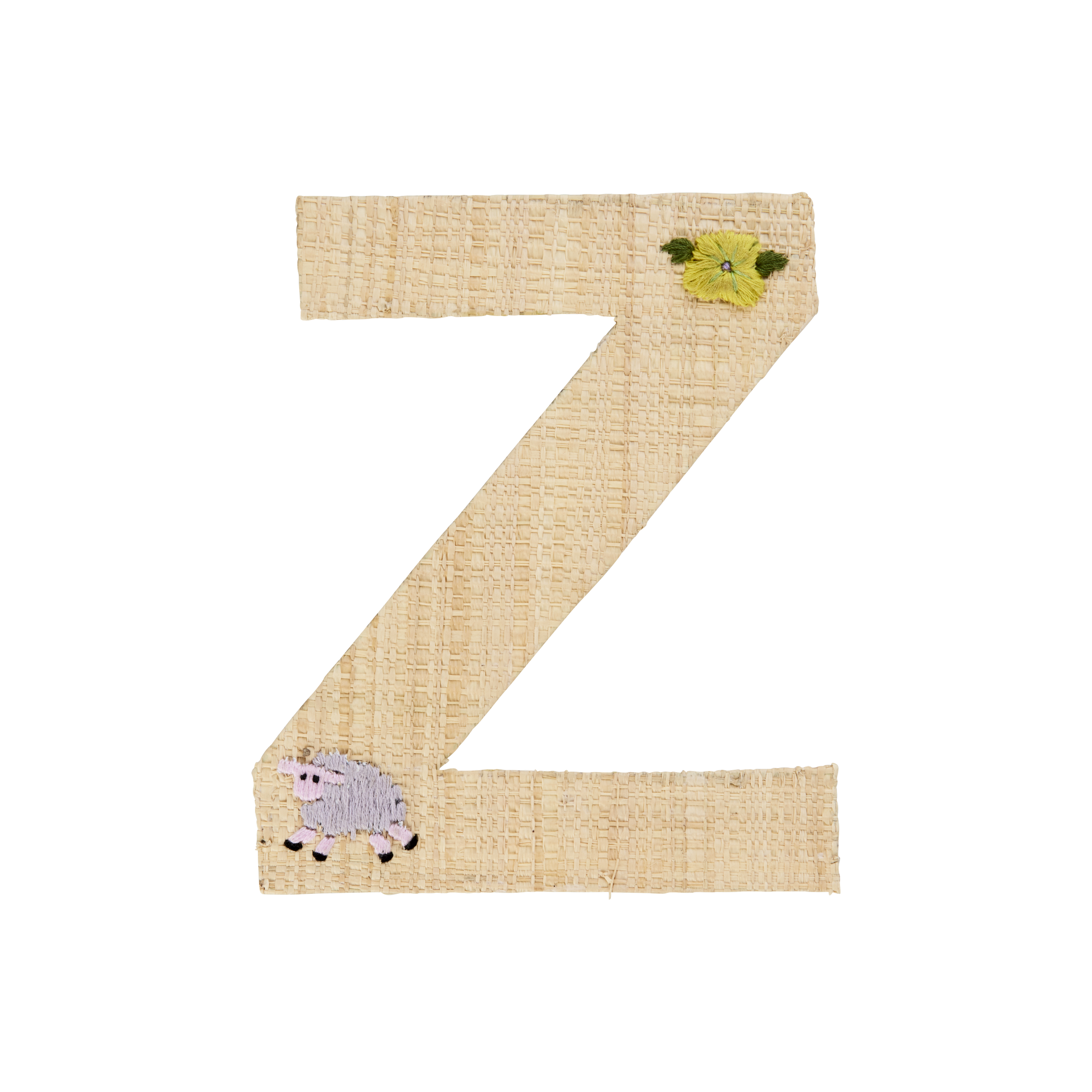 One Raffia Letter Sticker | Girl - Z