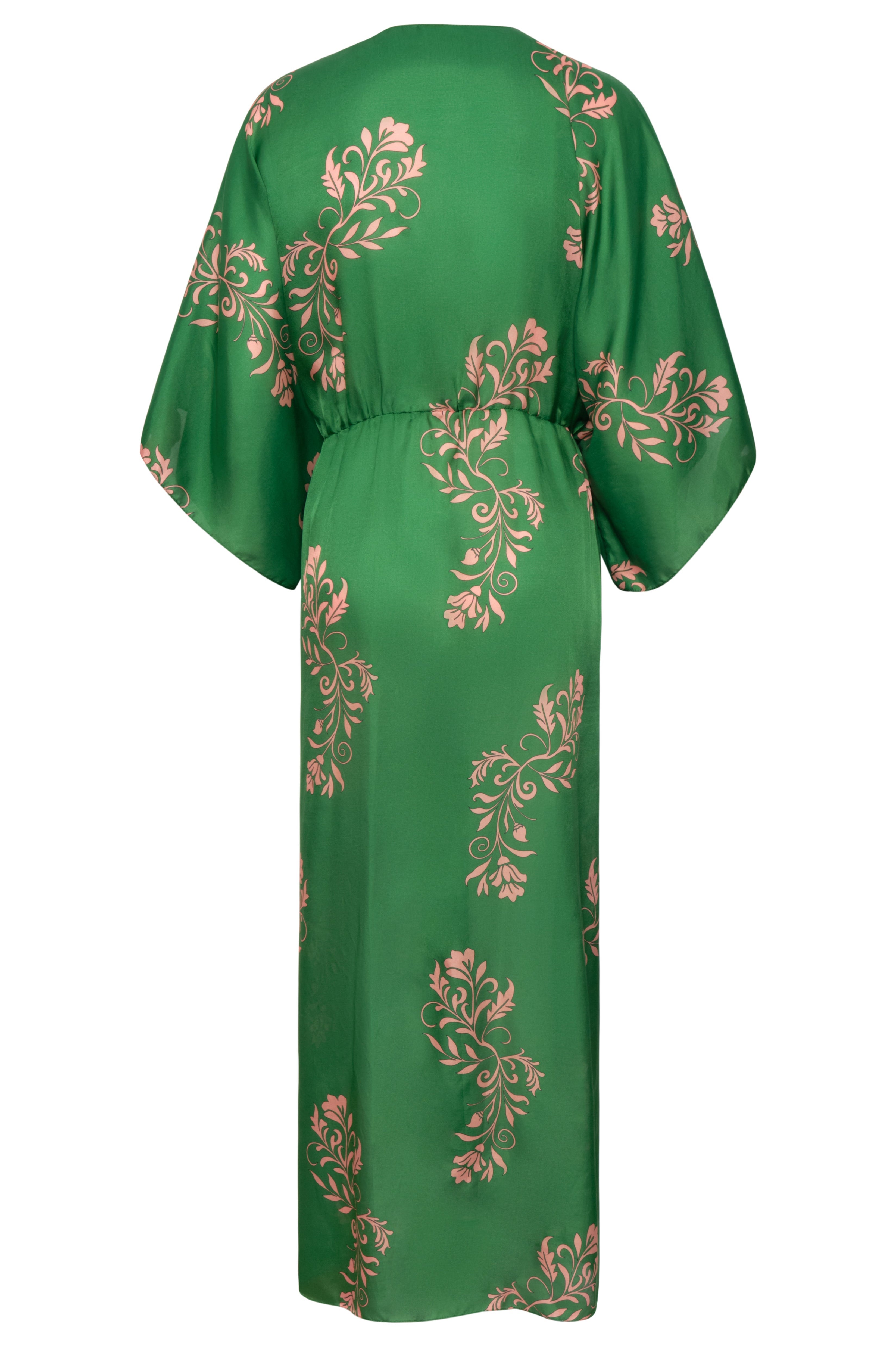 San Cipriano Cotton Silk Tunic / Green Buganvilias