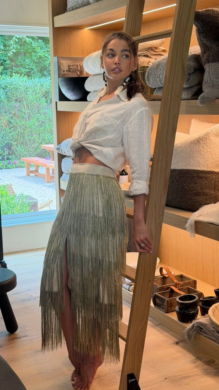 Montsera | Tule Midi Skirt Green