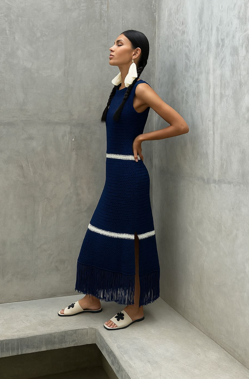 Montsera | Cacao Dress Navy