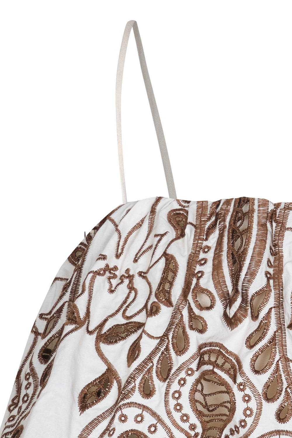 Vienna Crop Top Ivory Brown