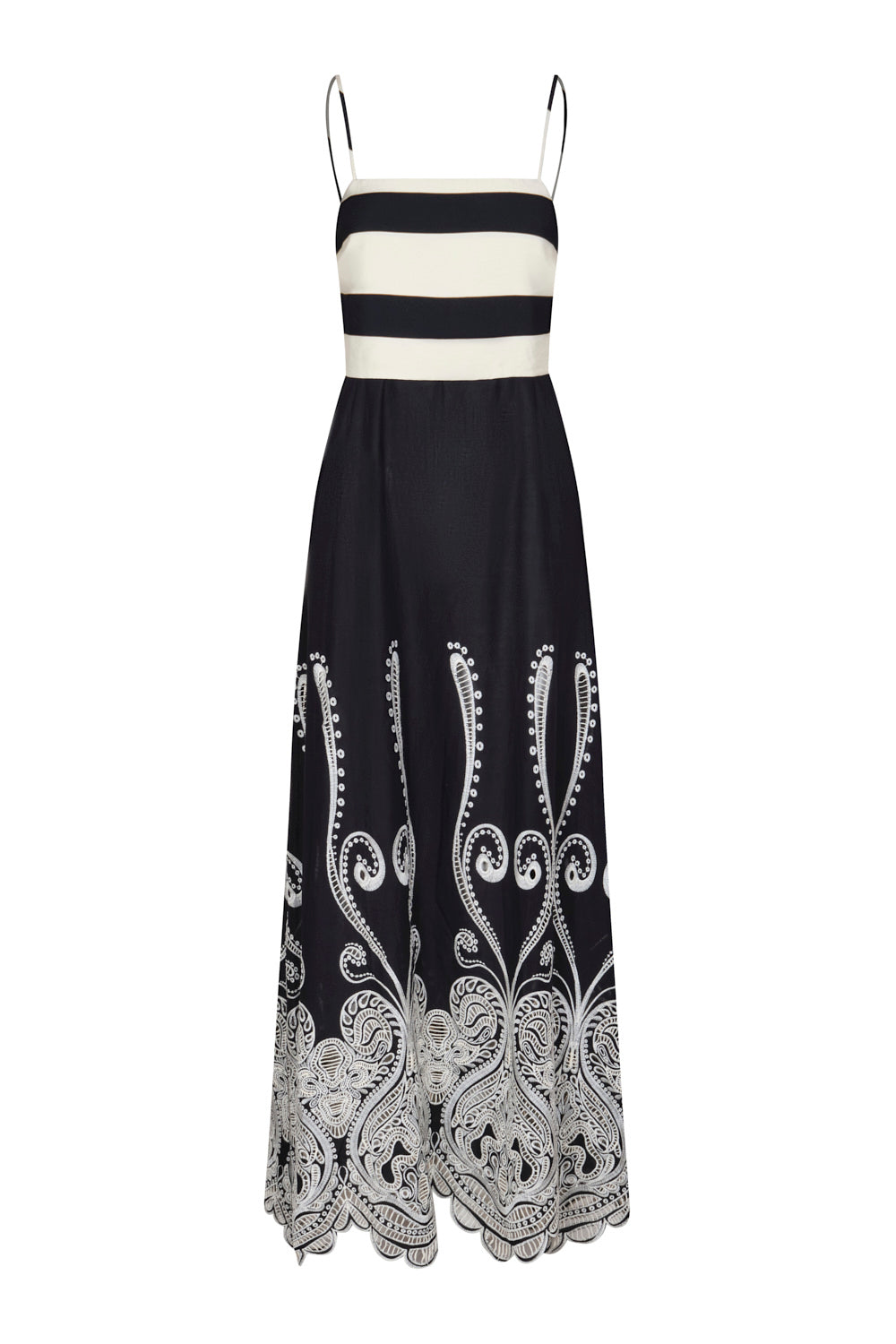 Avellana Dress Ivory Black