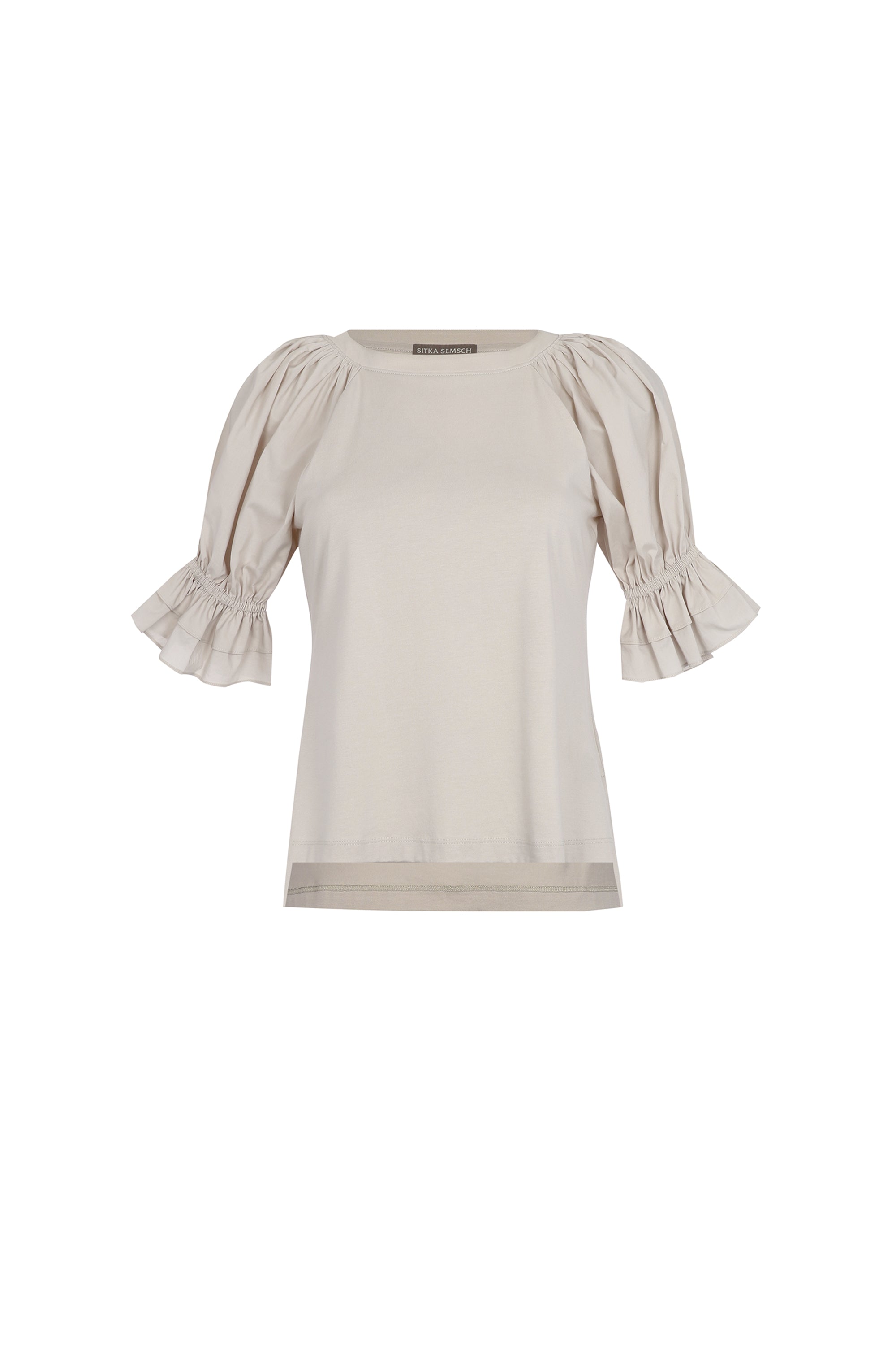 Nery Balloon Sleeve Cotton Top | Pristine