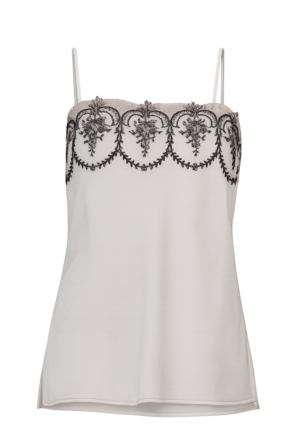 Top Leila color ivory – vista frontal de producto