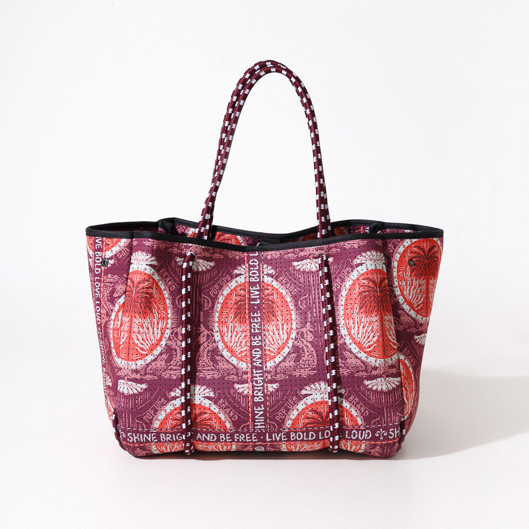 EVERYDAY TOTE POP UPS SCARF RED