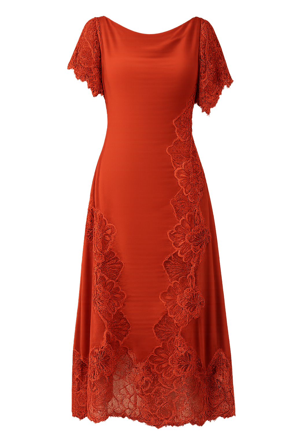 Vestido Mar color ladrillo – vista frontal de producto