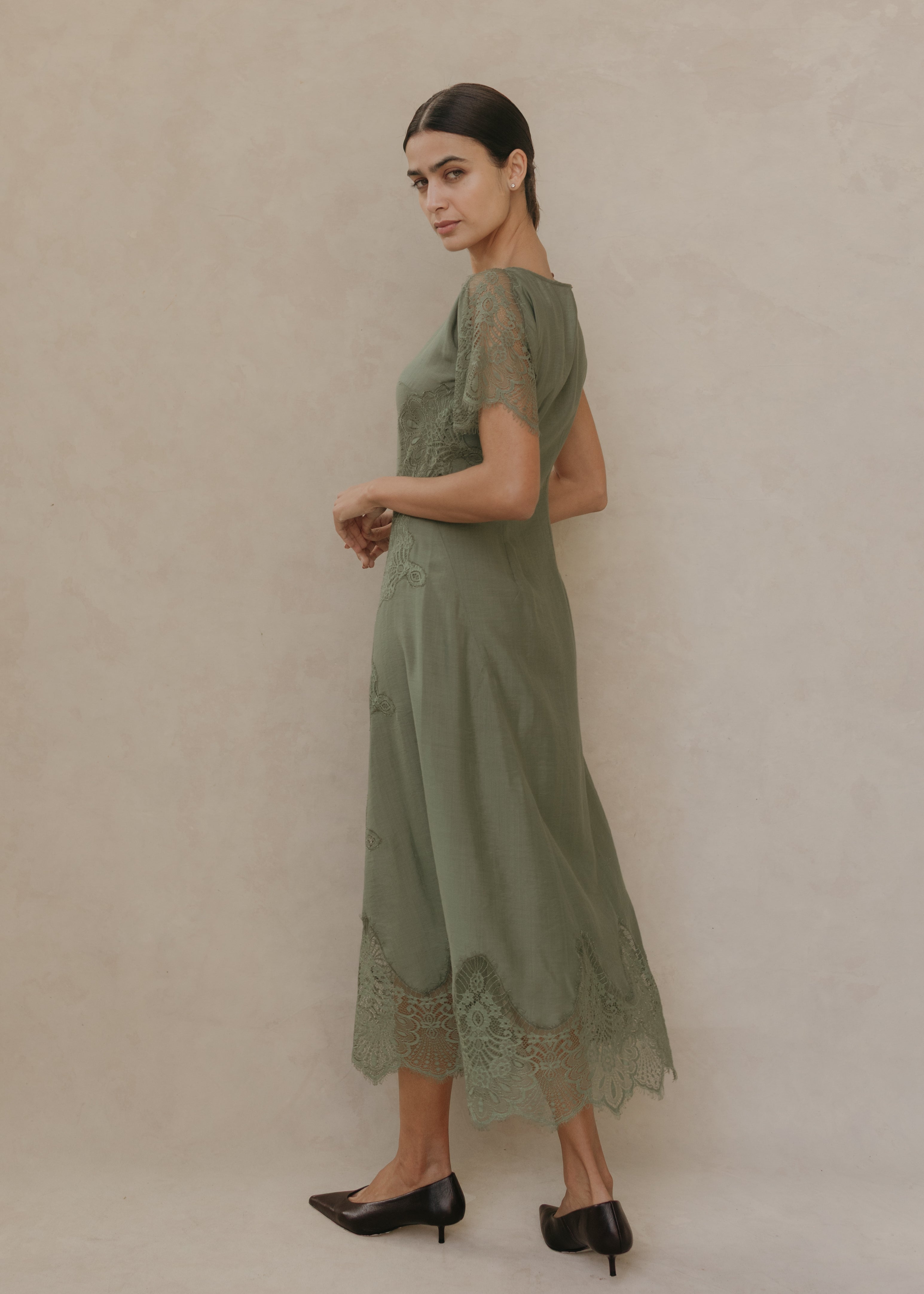 Vestido Mar color ivory – vista frontal de producto