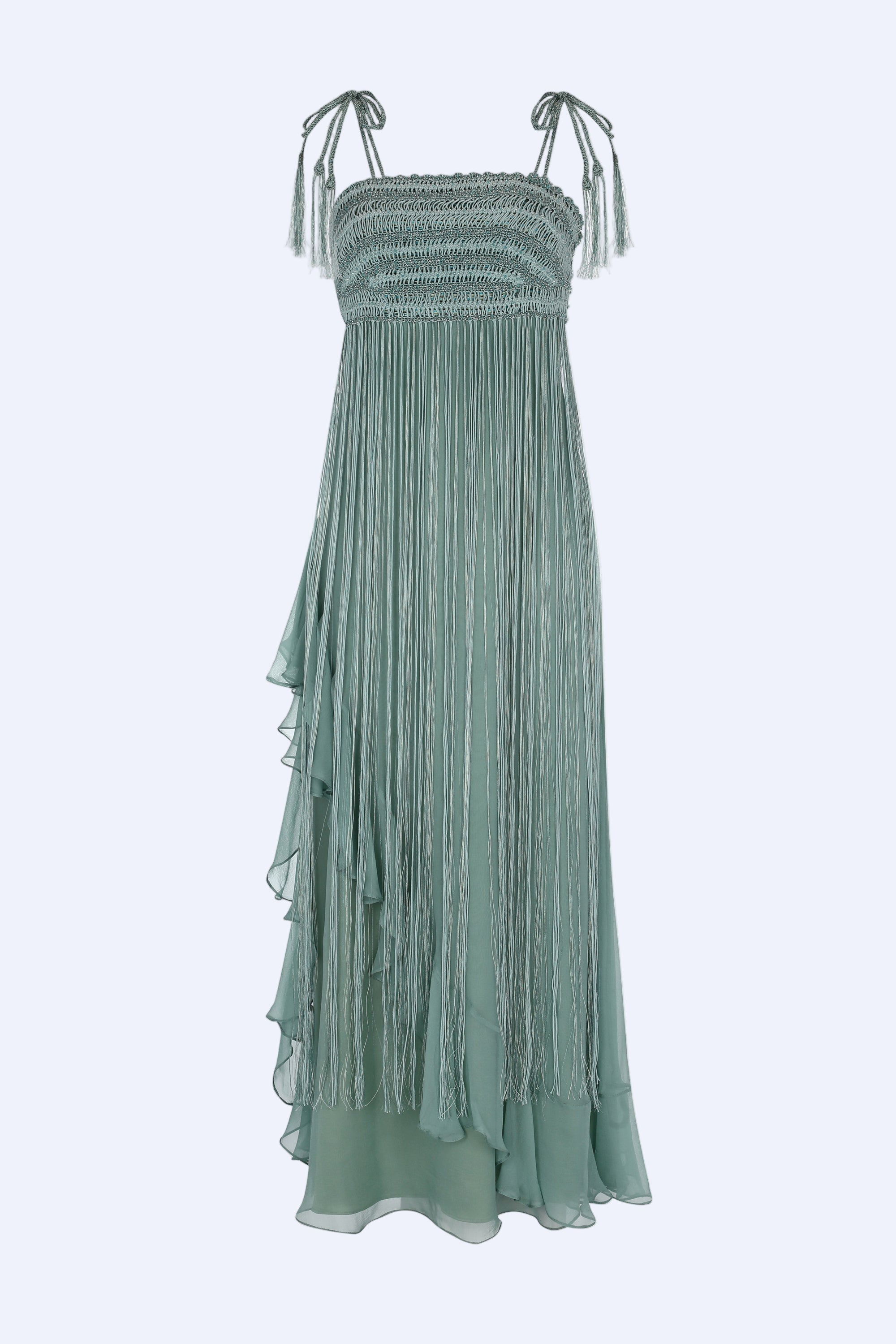 Valeska Orquilleta Silk Chiffon Dress | Mint