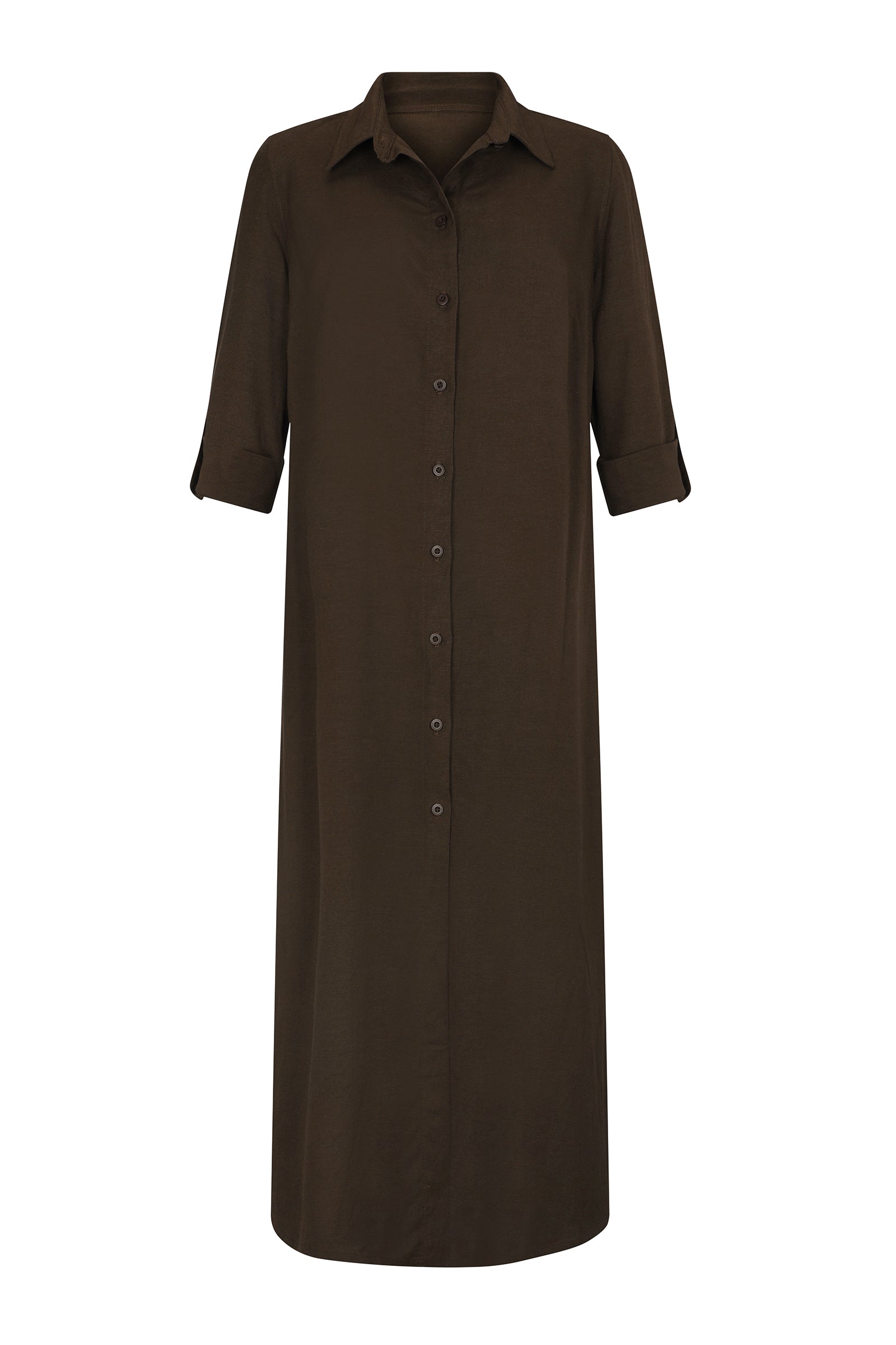 Fifi Vestido Camisero Marron