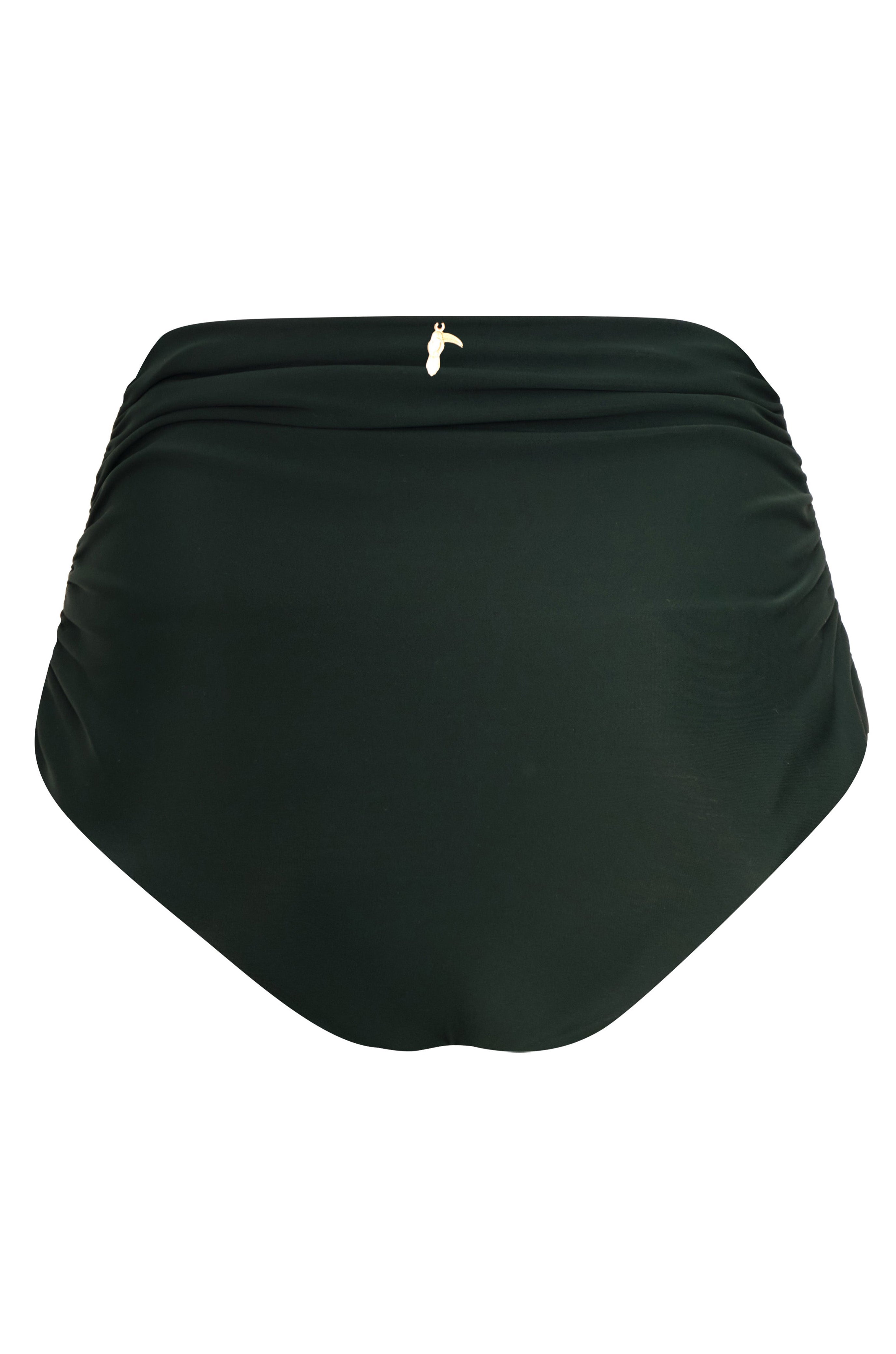 Victoria Embroidered Bottom / Dark Green - Ivory