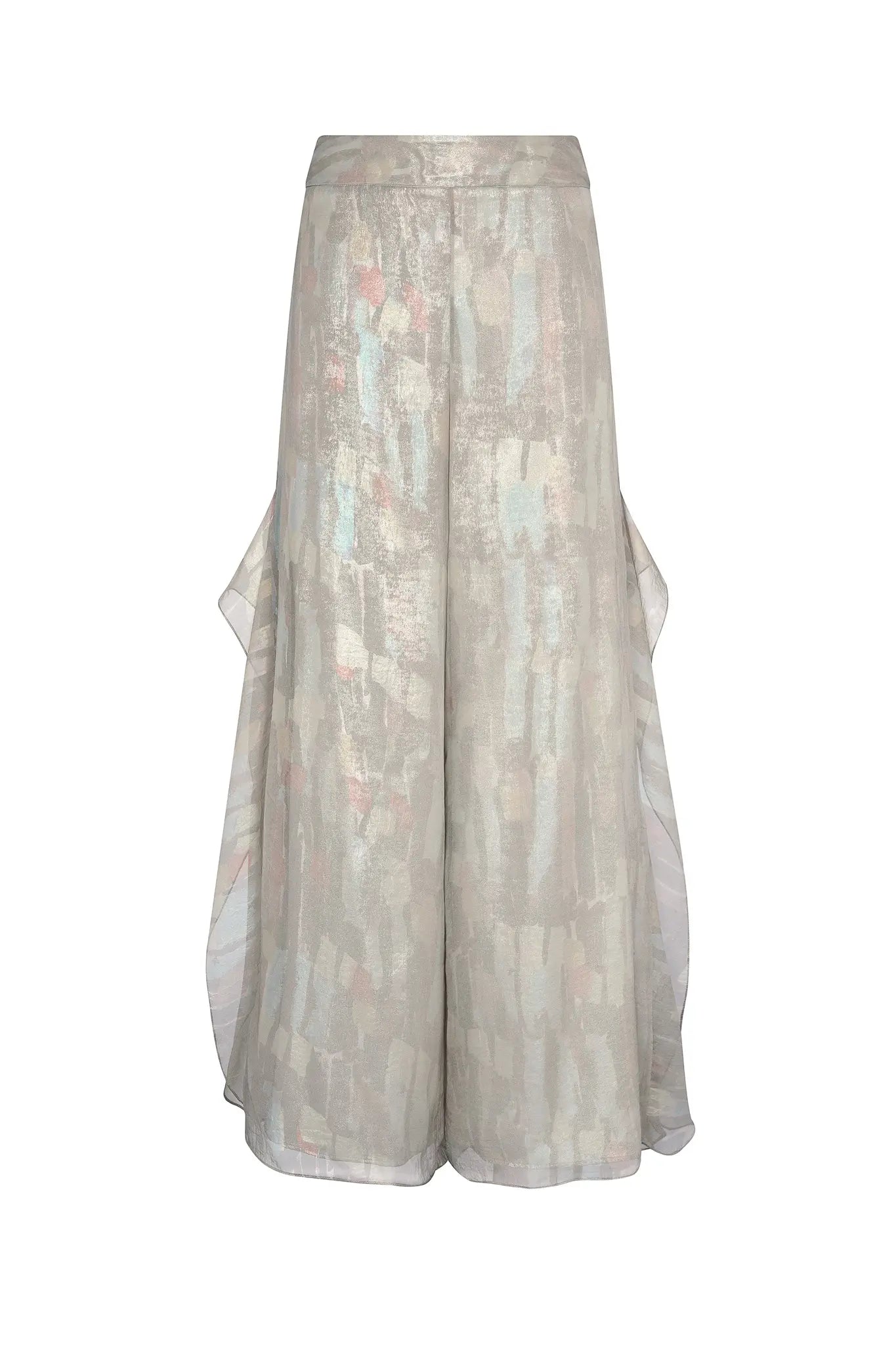 Anabeli High-Waisted Wide-Leg Pant | Print Sand