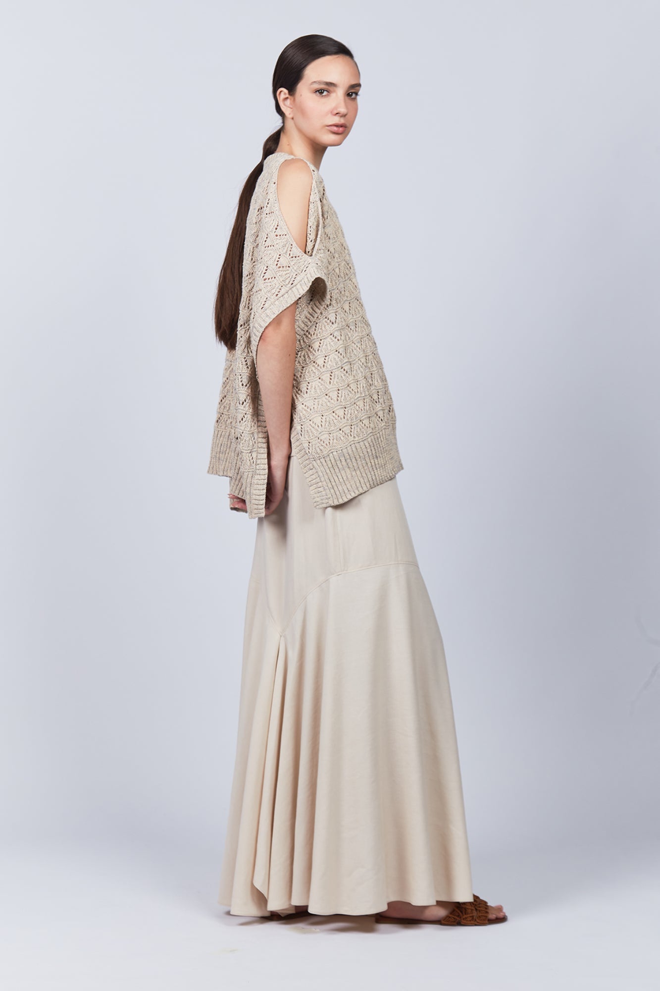 Baylee Poncho | Camel Melange
