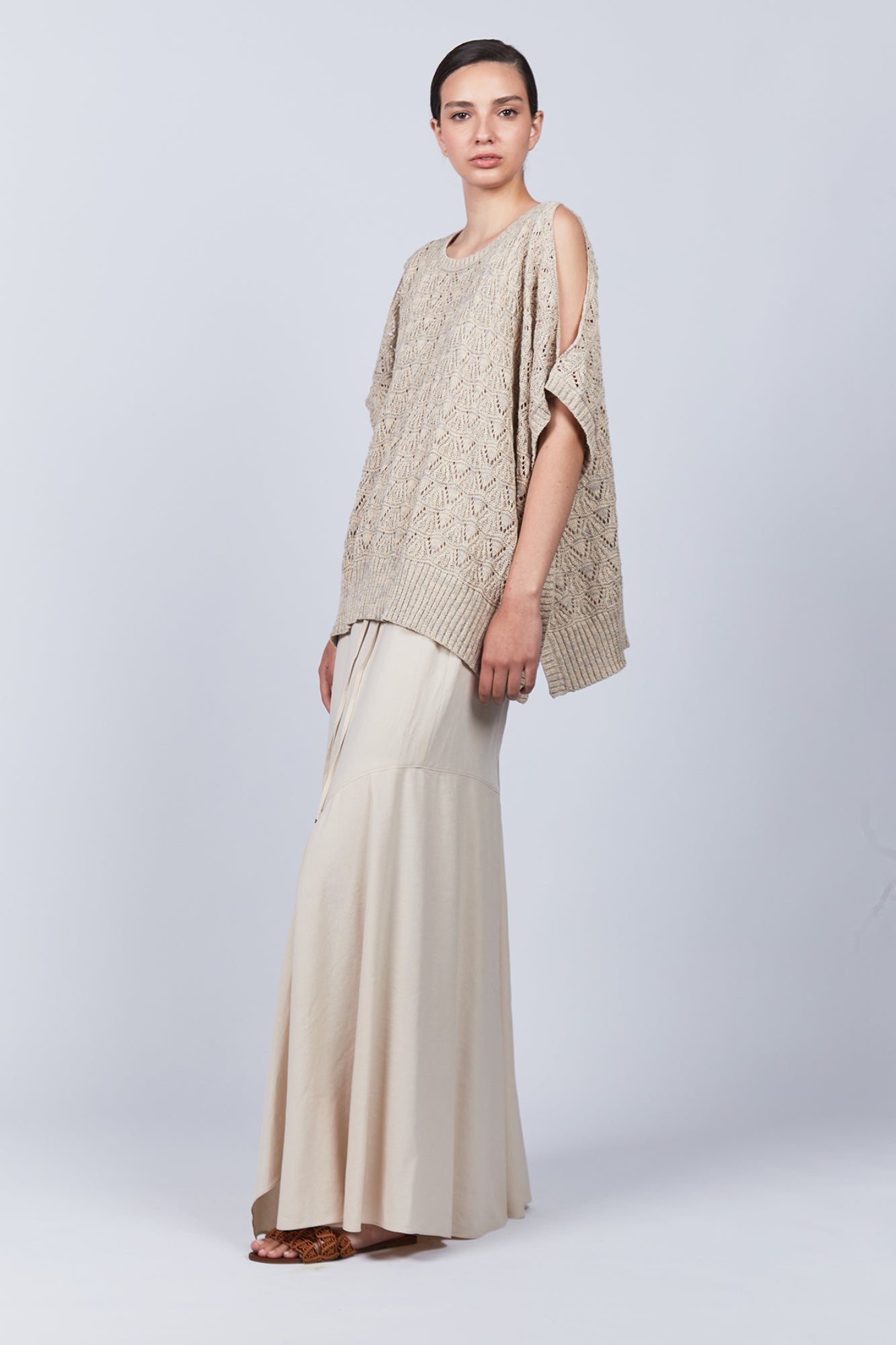 Baylee Poncho | Camel Melange