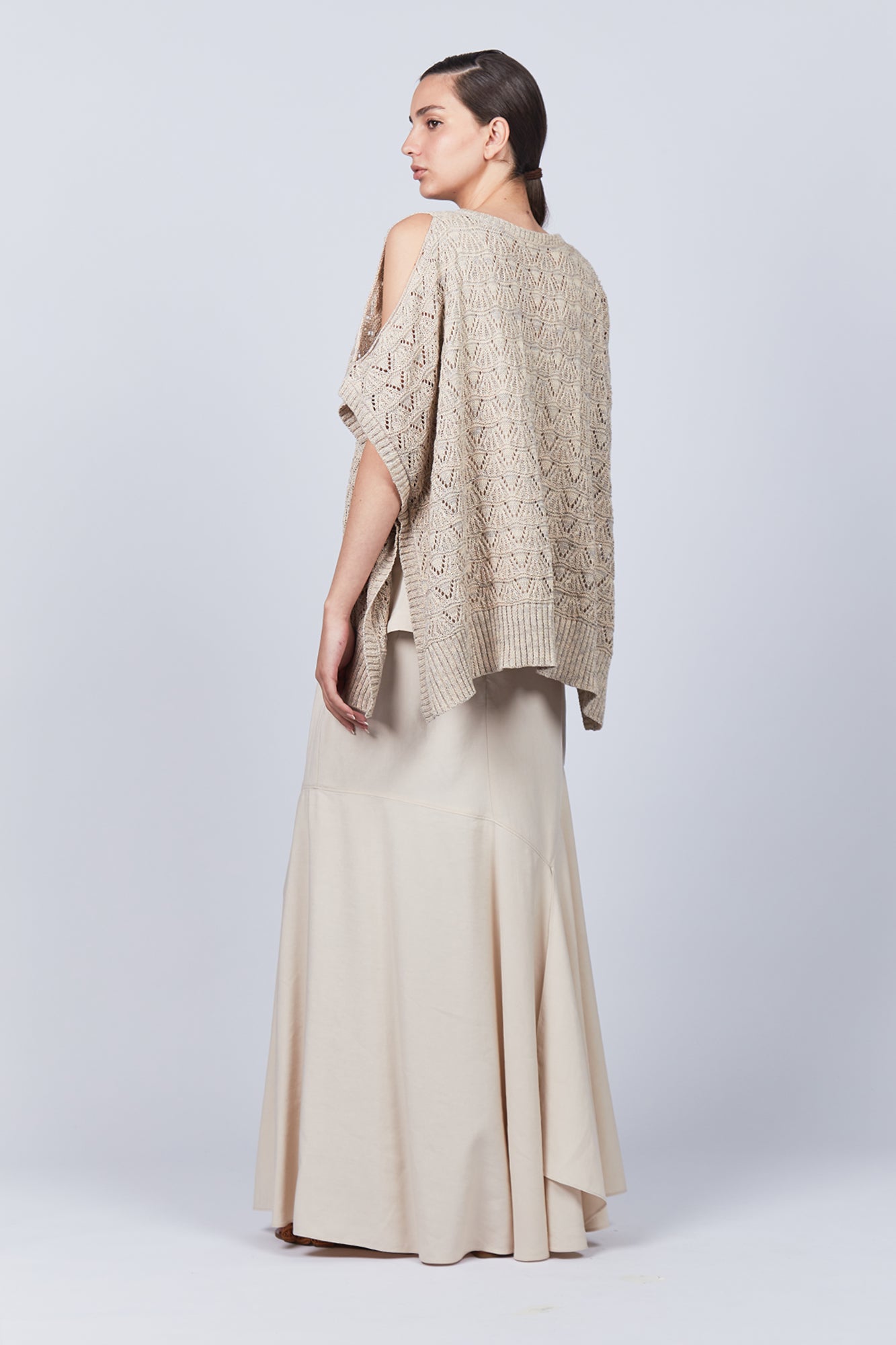 Baylee Poncho | Camel Melange