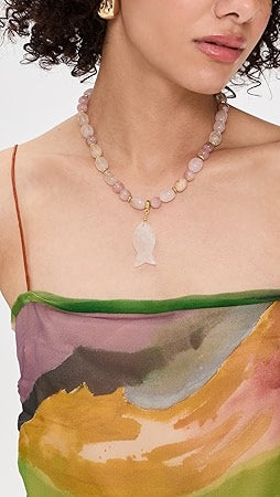 Brinker + Eliza Pink Mist Necklace