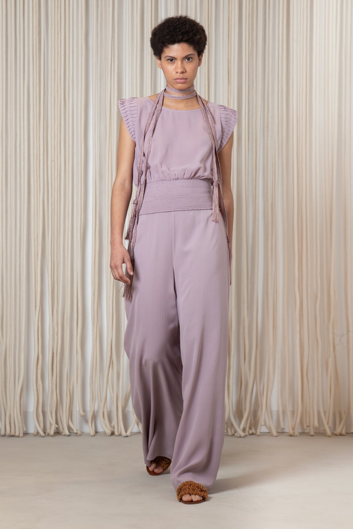 Bellami Silk Wide-Leg Pant | Lilac
