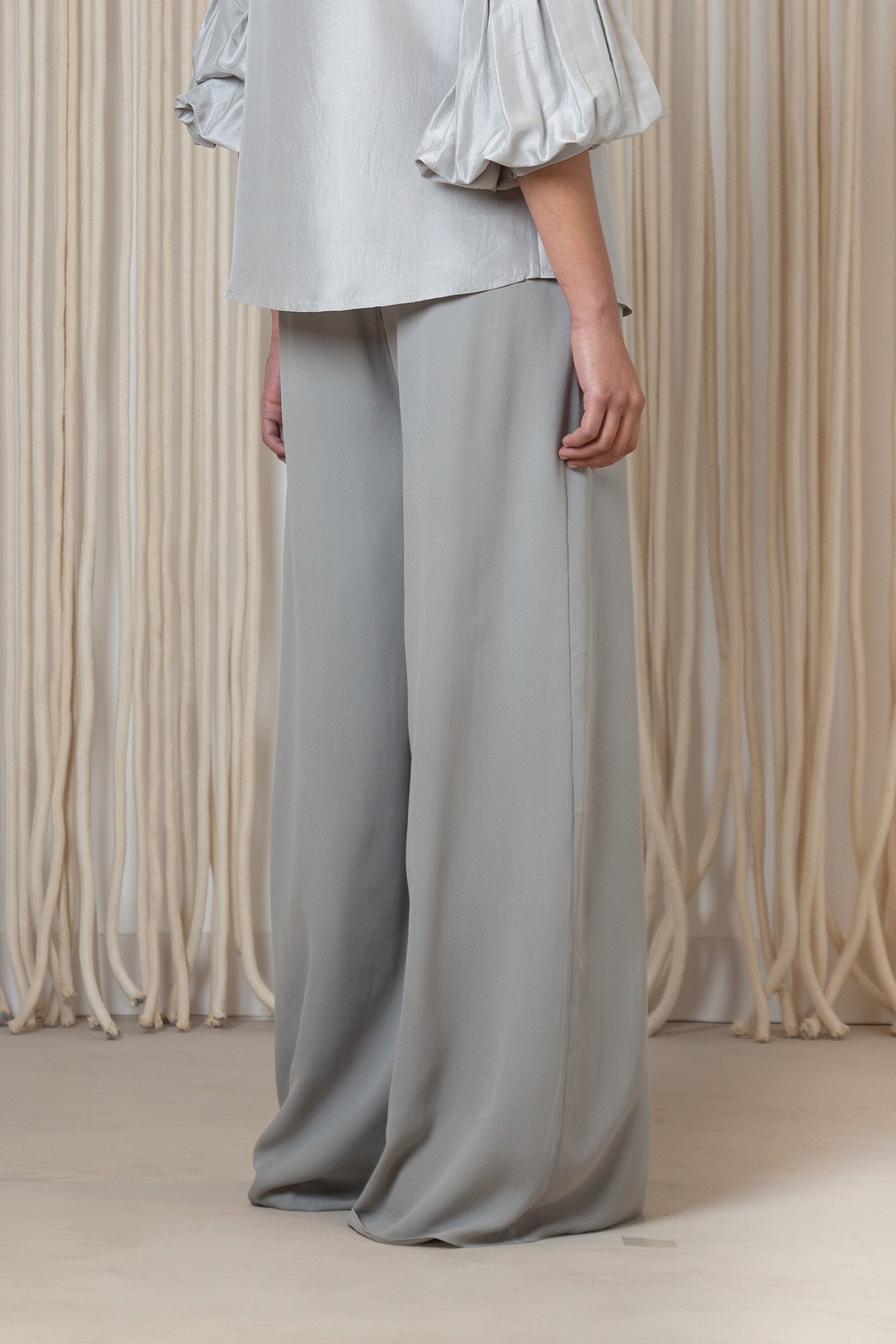 Bellami Silk Wide-Leg Pant | Silver