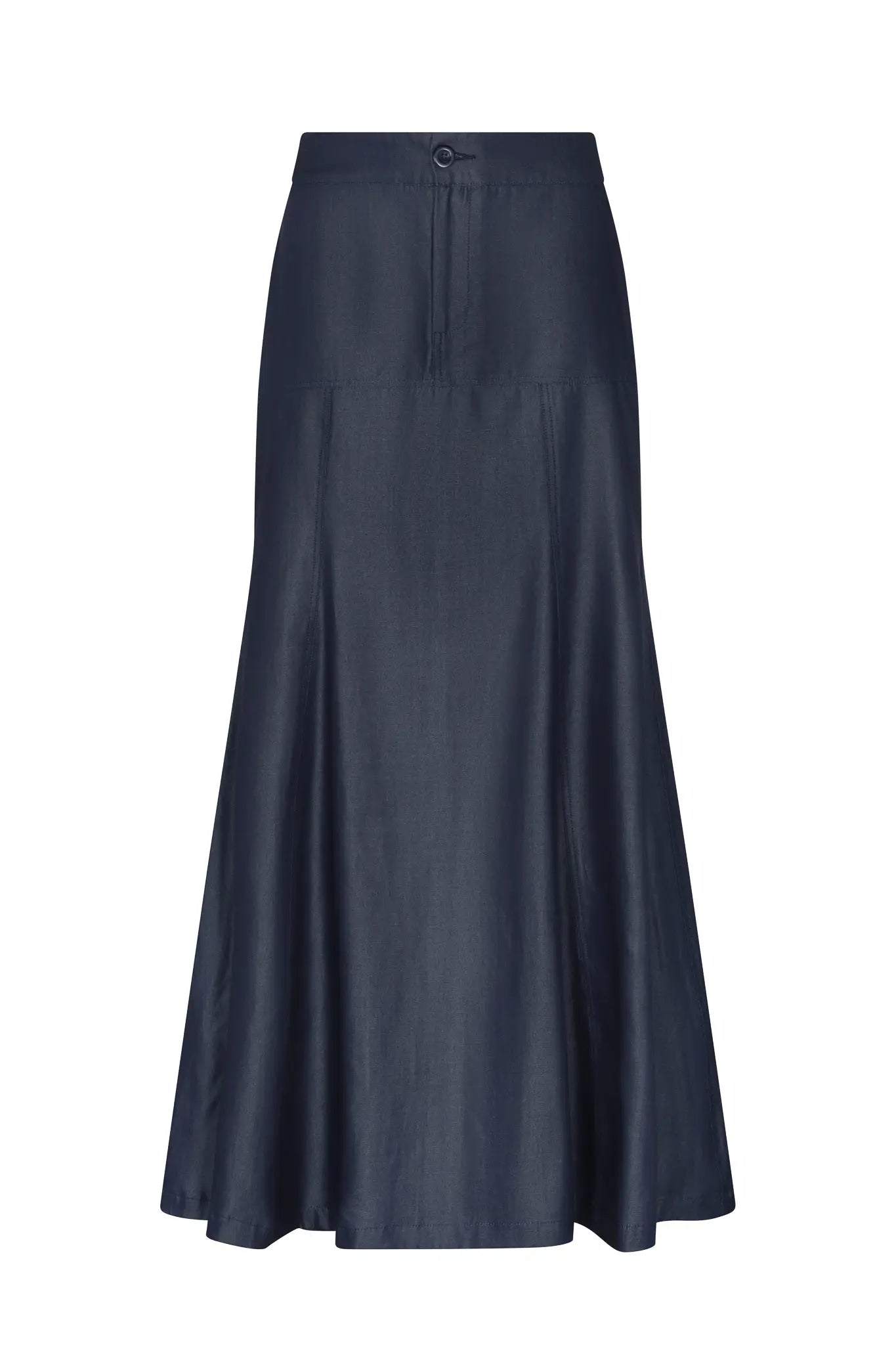 Berna Denim Tencel Midi Skirt | Navy