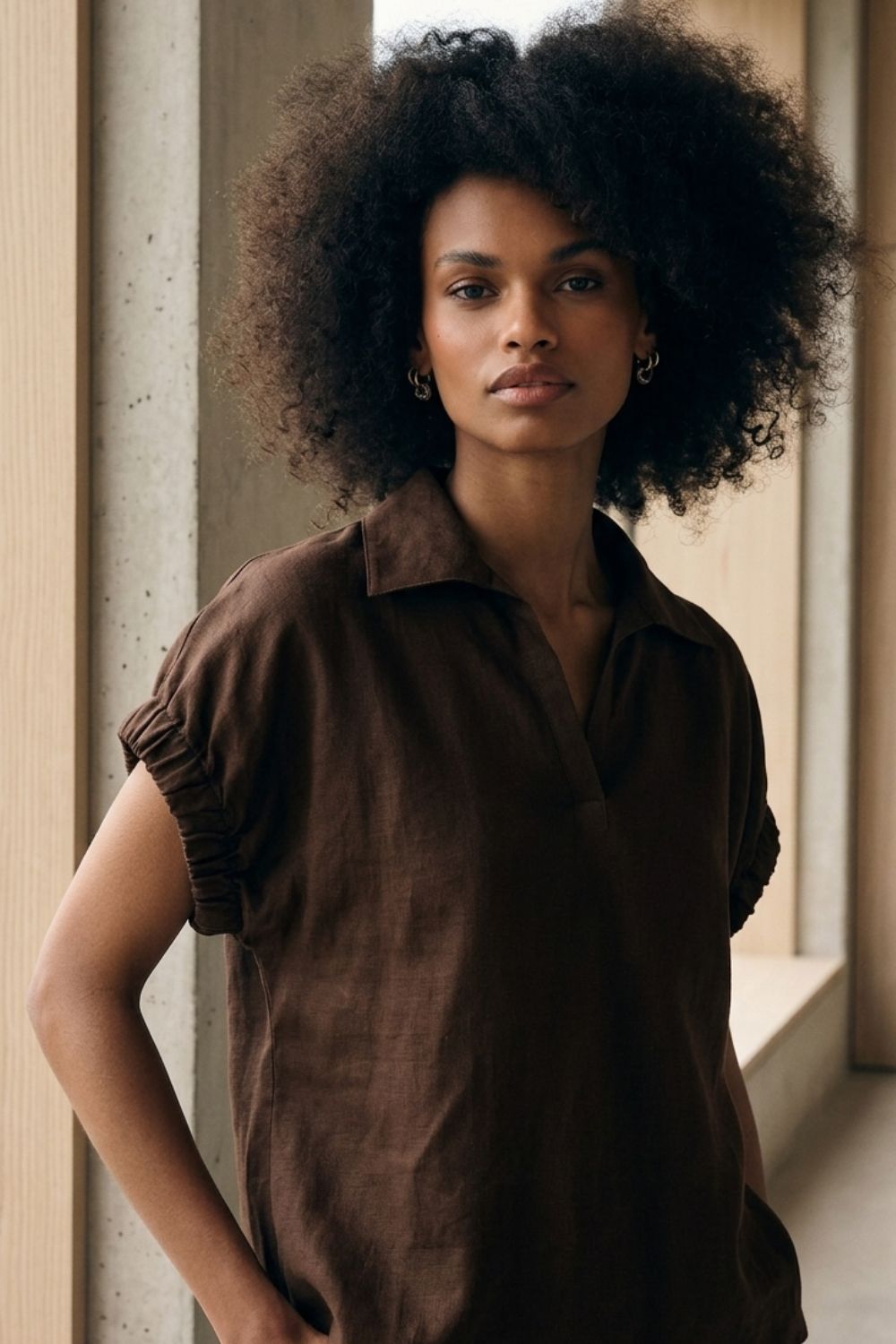 Janine Blouse Chocolate
