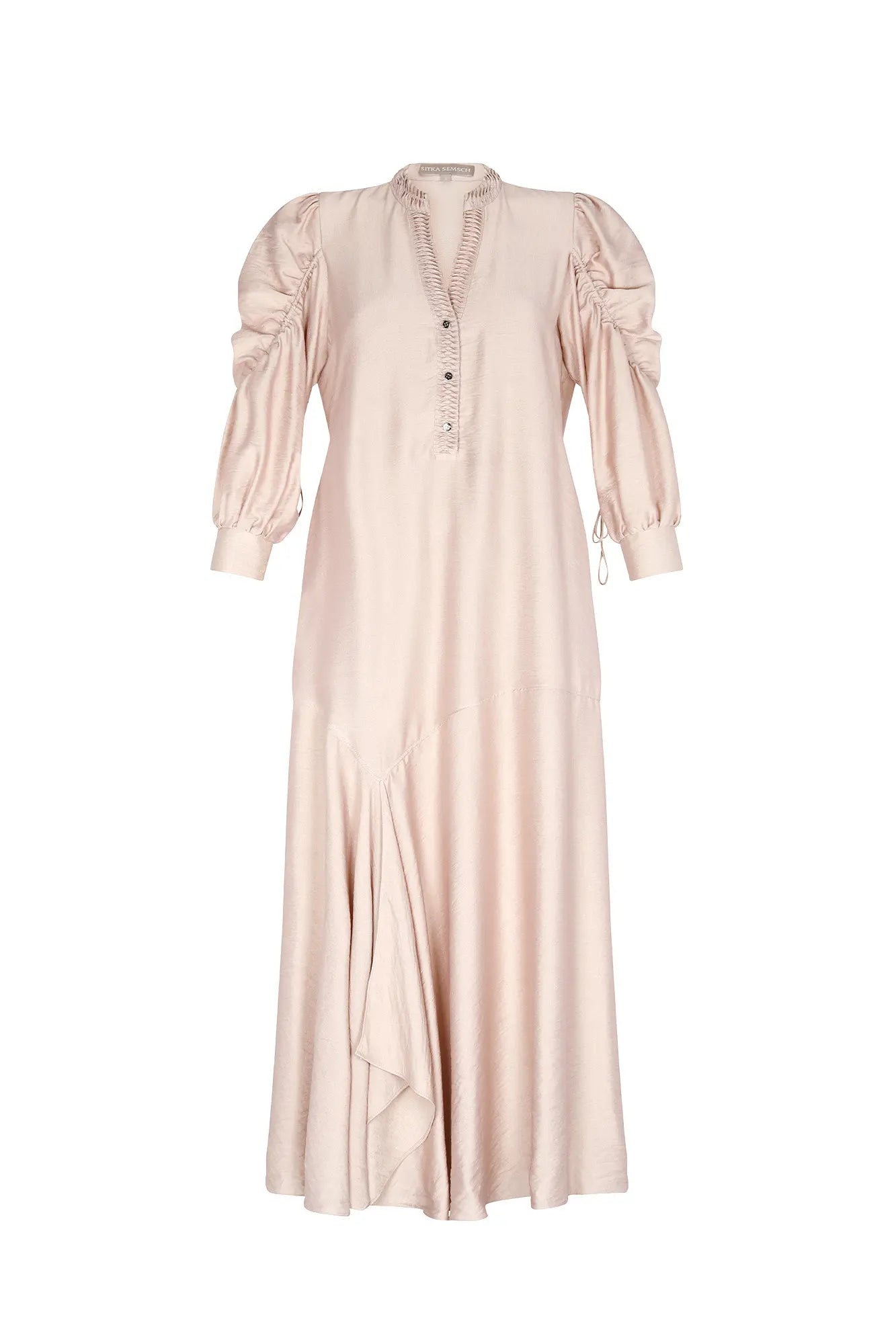 Carlie Asymmetrical Dress | Nude