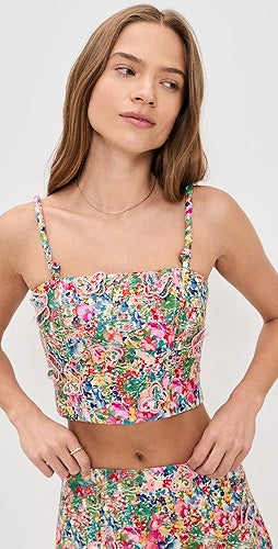 FARM Rio Peasant Floral Butterfly Top