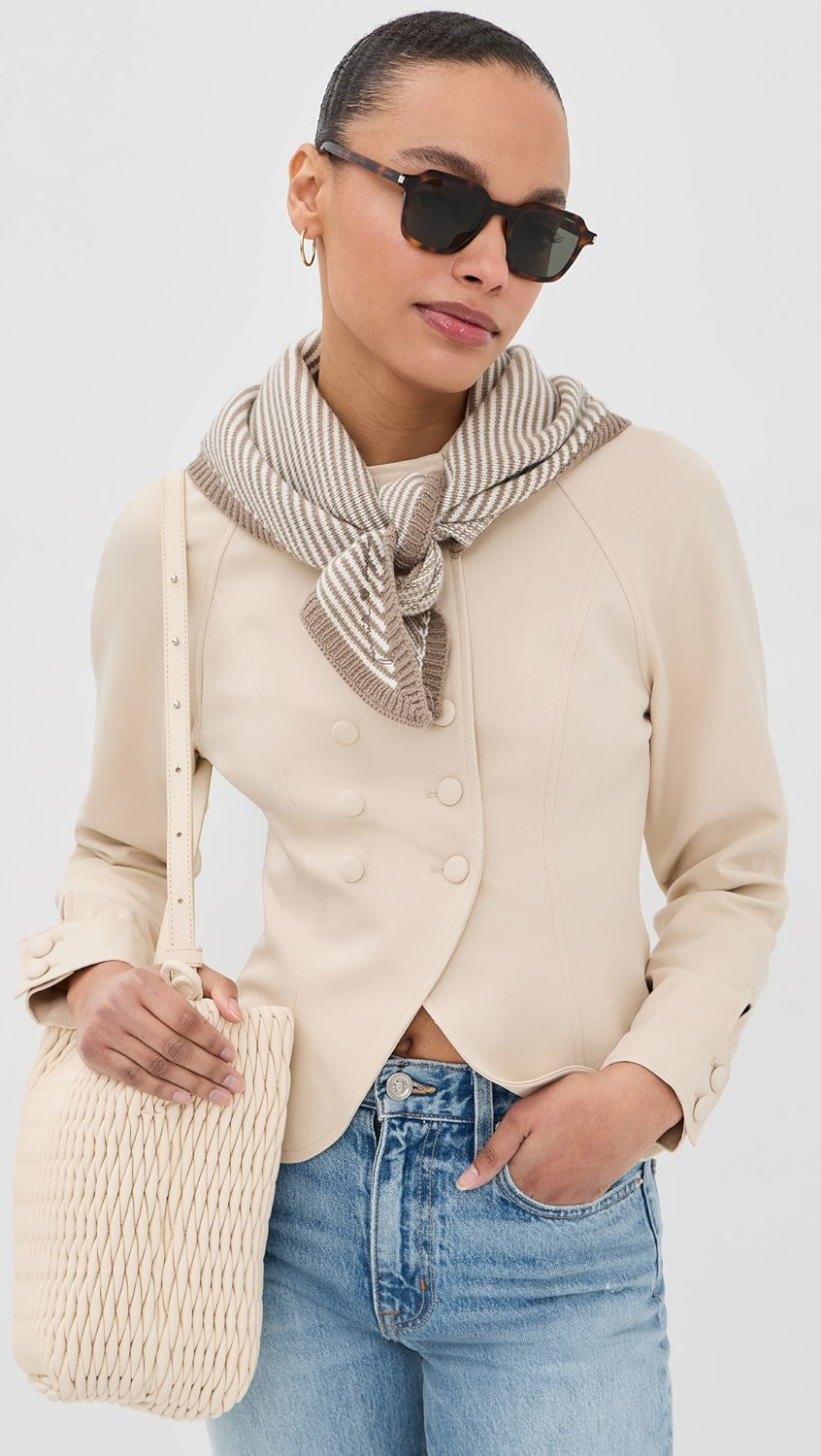 Favorite Daughter The Stripe Knitted Triangle Scarf