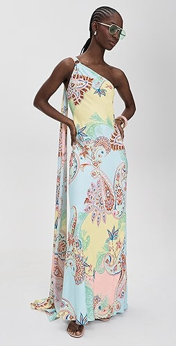 Hemant and Nandita One Shoulder Sash Dress